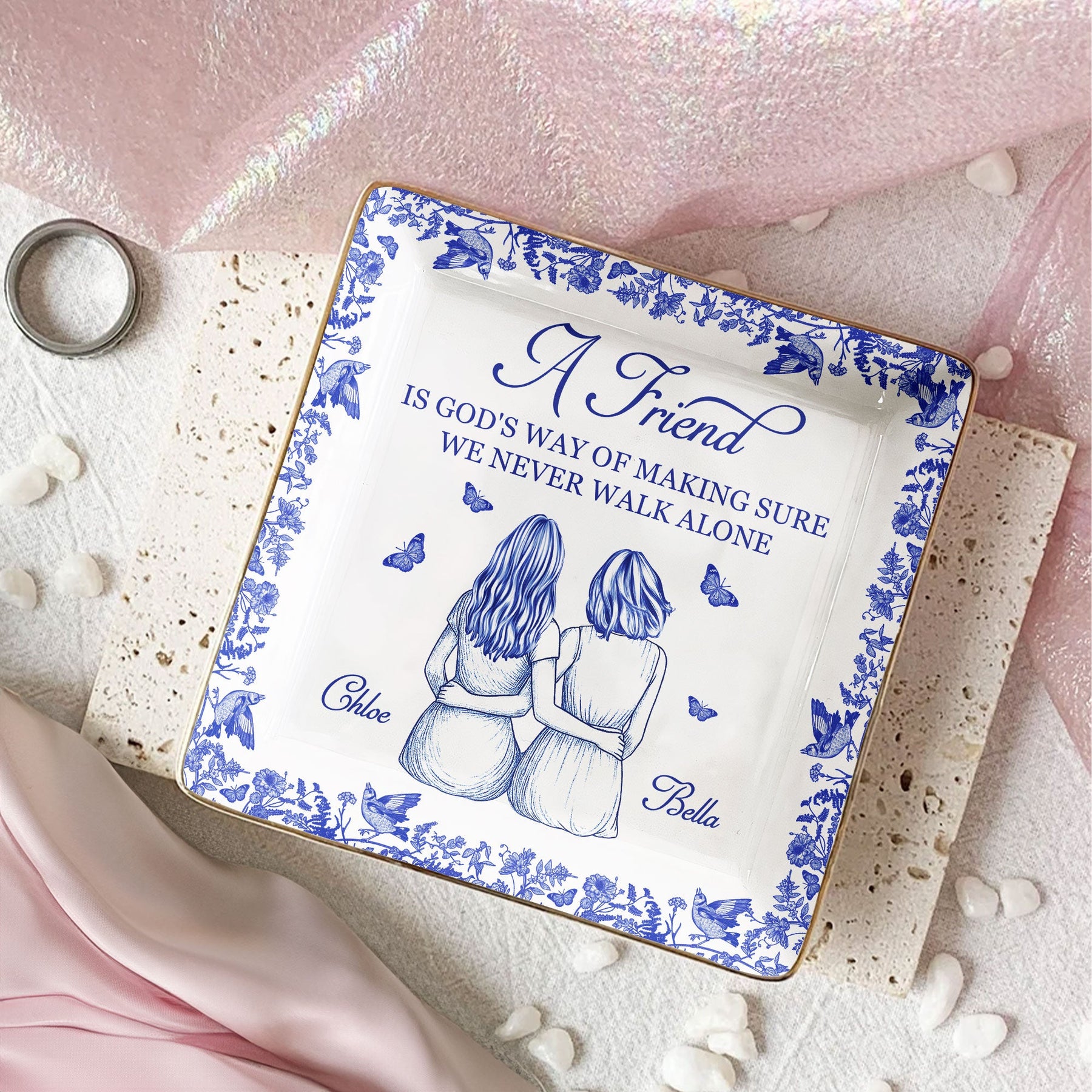 A Friend Is God's Way Of - Personalized Jewelry Dish