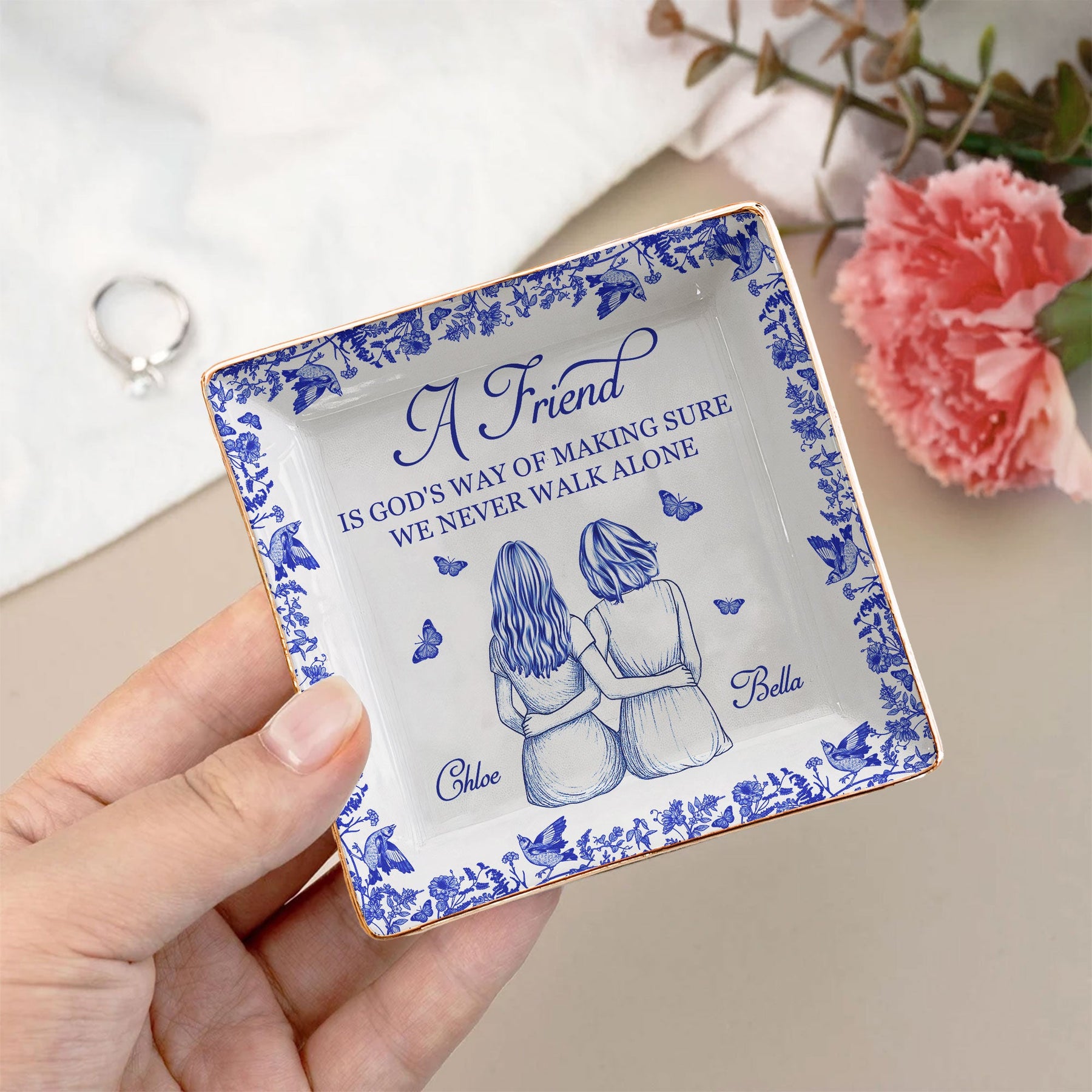 A Friend Is God's Way Of - Personalized Jewelry Dish