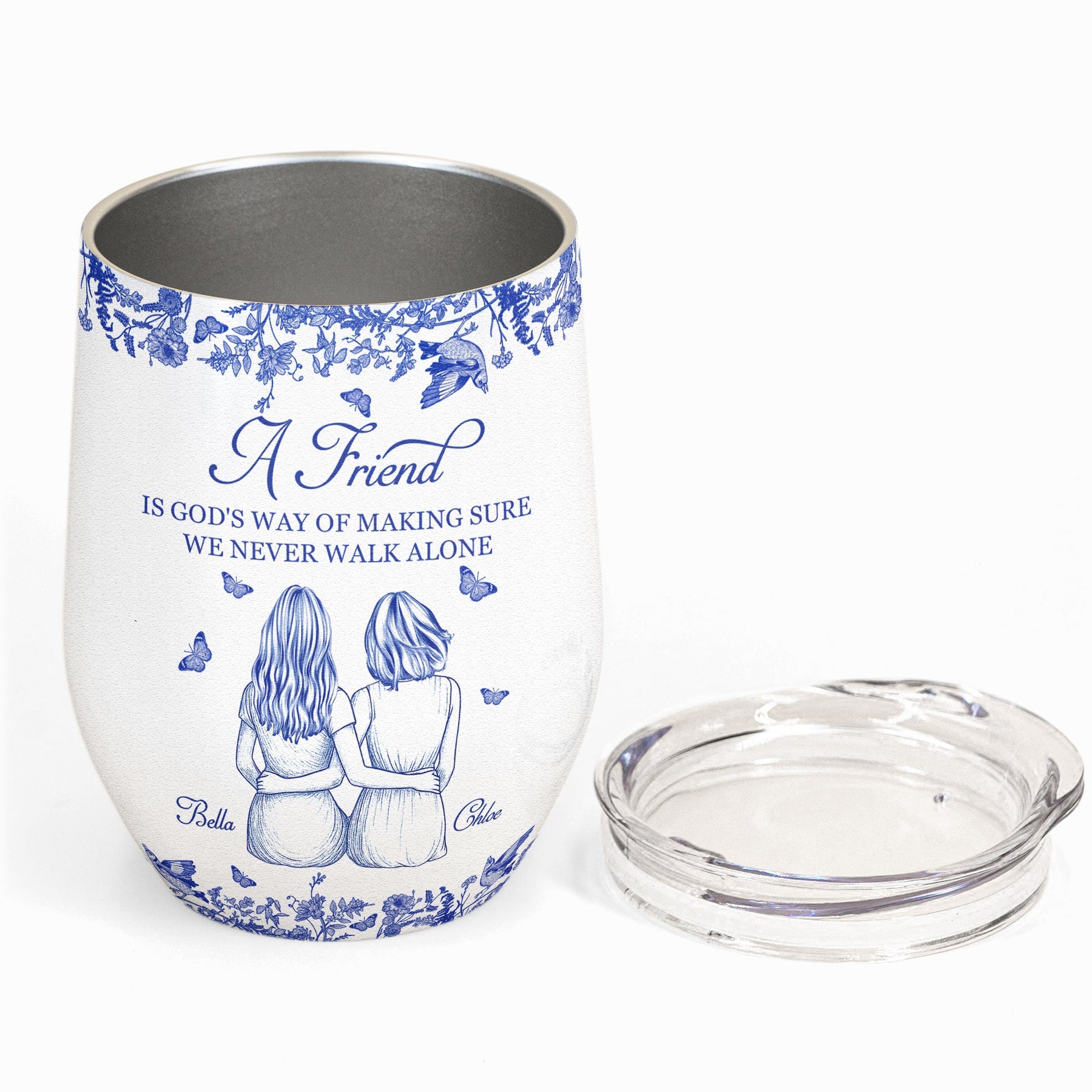 A Friend Is God's Way Of - Personalized Wine Tumbler