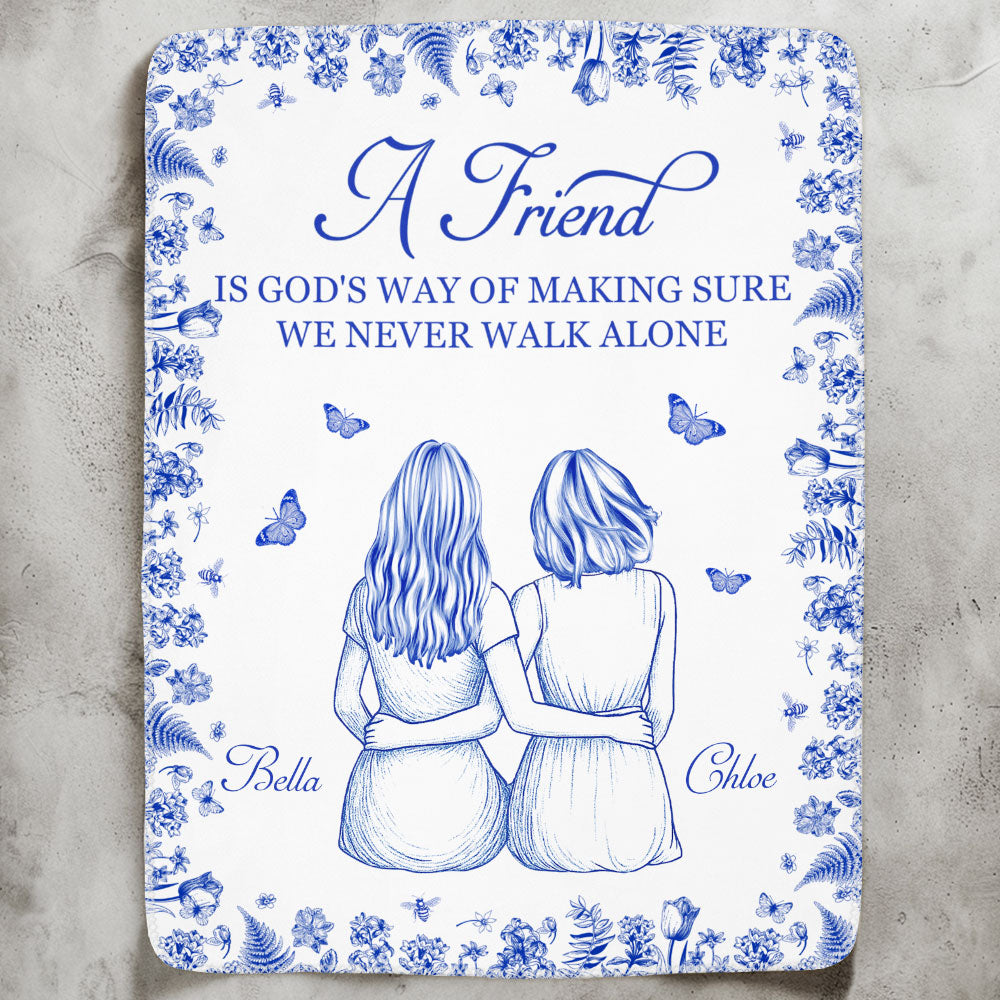 A Friend Is God's Way - Personalized Blanket