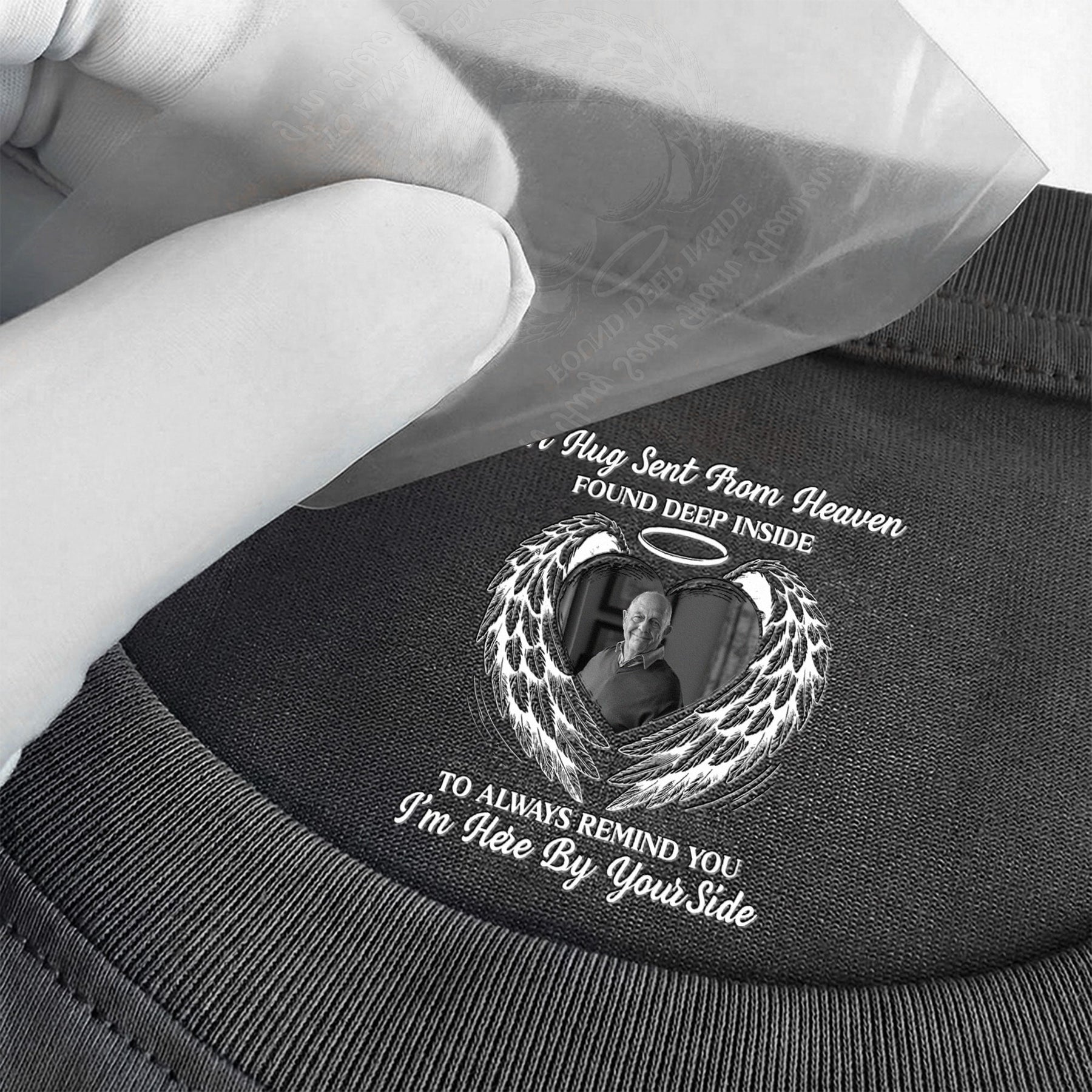 A Hug Sent From Heaven - Hidden Message Memorial Gifts - Personalized Shirt
