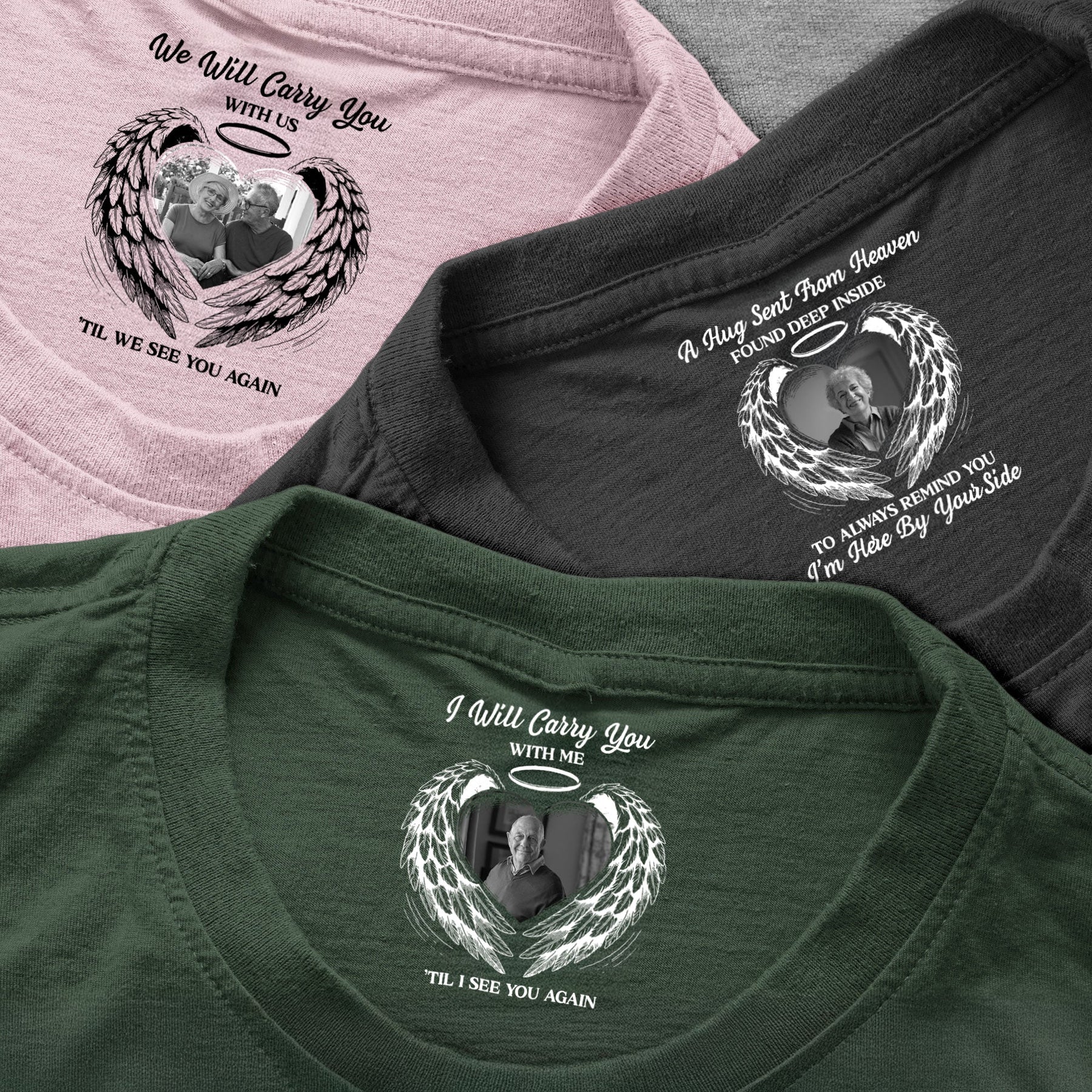 A Hug Sent From Heaven - Hidden Message Memorial Gifts - Personalized Shirt