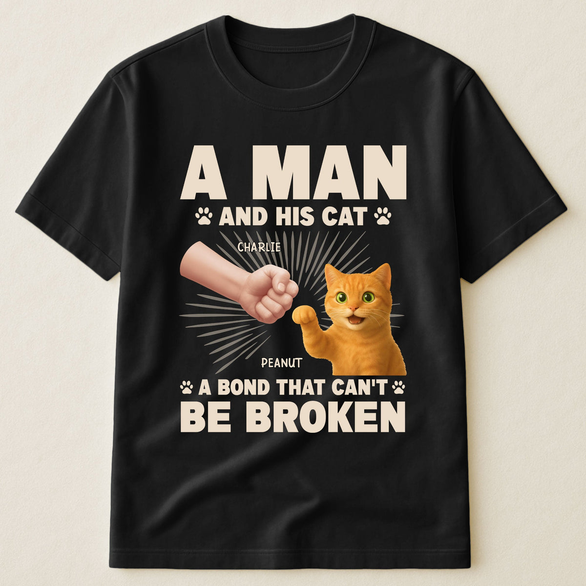 A Man And His Cat - Personalized Shirt