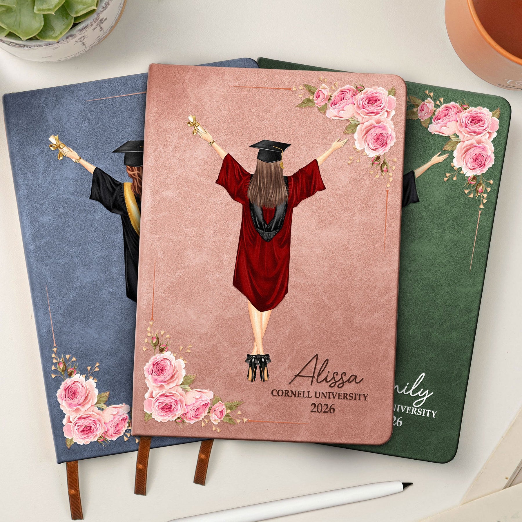 A Sweet Ending To A New Beginning - Personalized Leather Journal