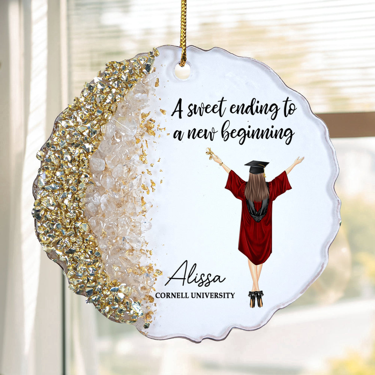 A Sweet Ending To A New Beginning - Personalized Resin Ornament