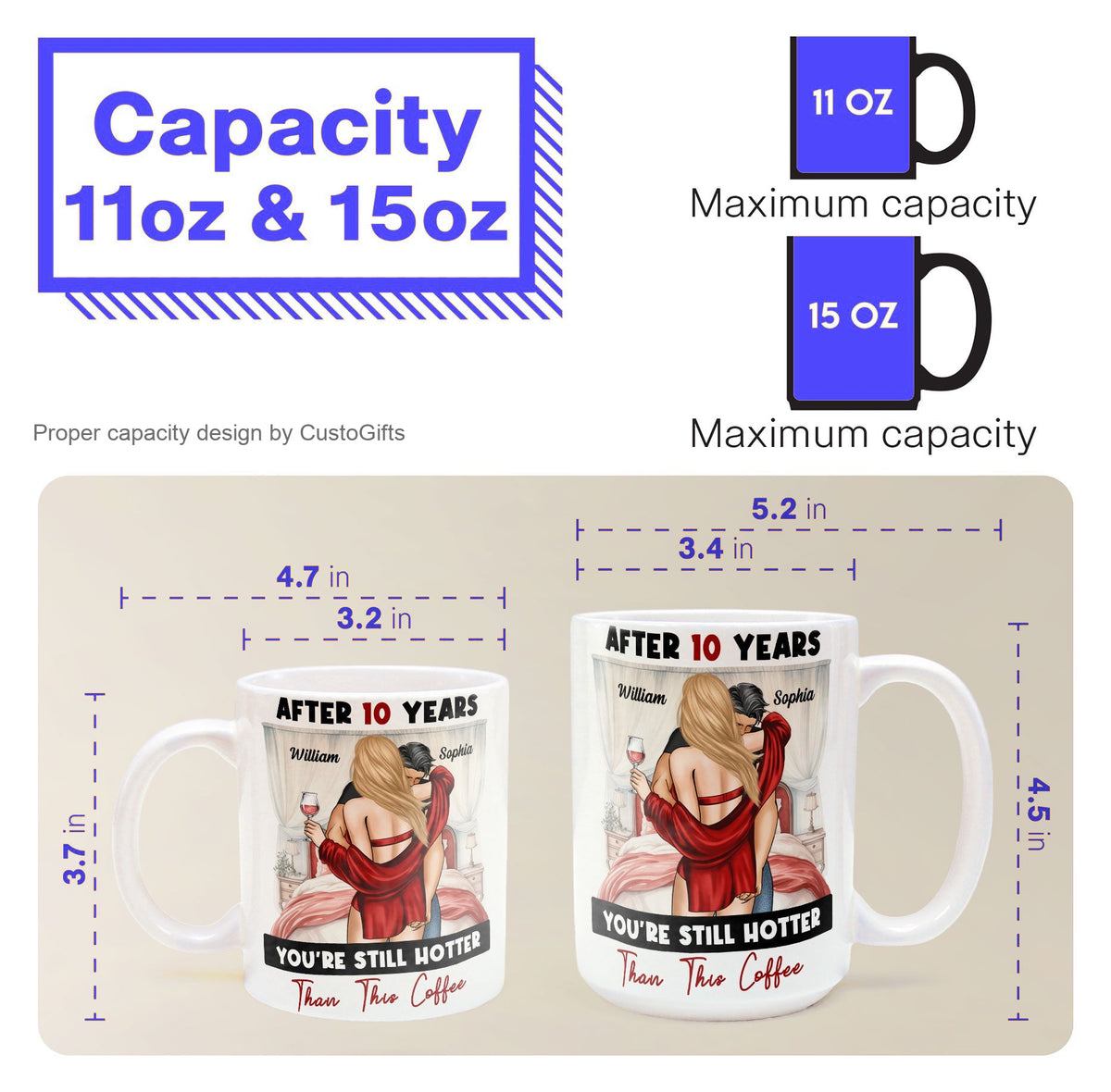 After Years You're Still Hotter Than This Coffee Anniversary - Personalized Mug