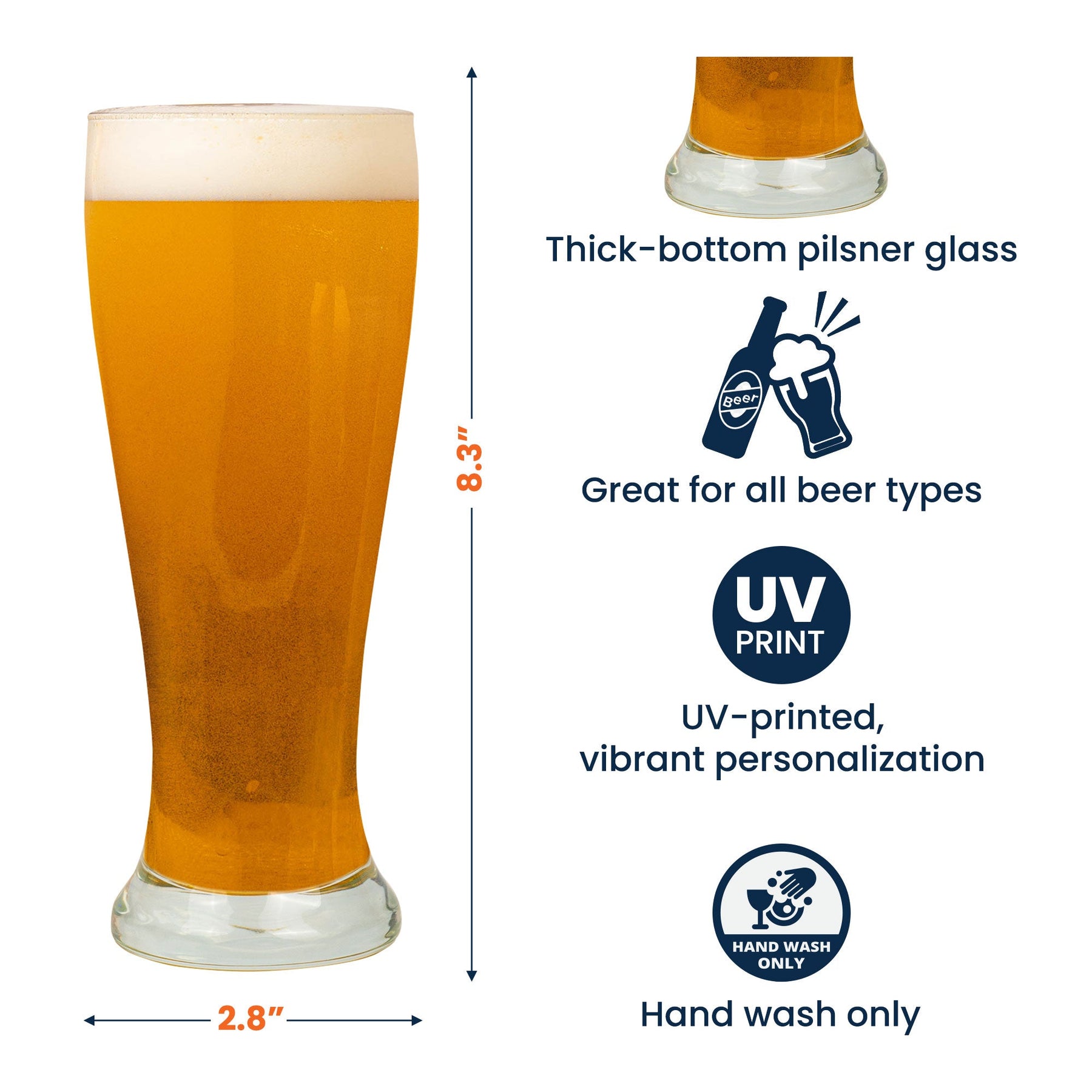 Aged To Perfection - Personalized Pilsner Glass