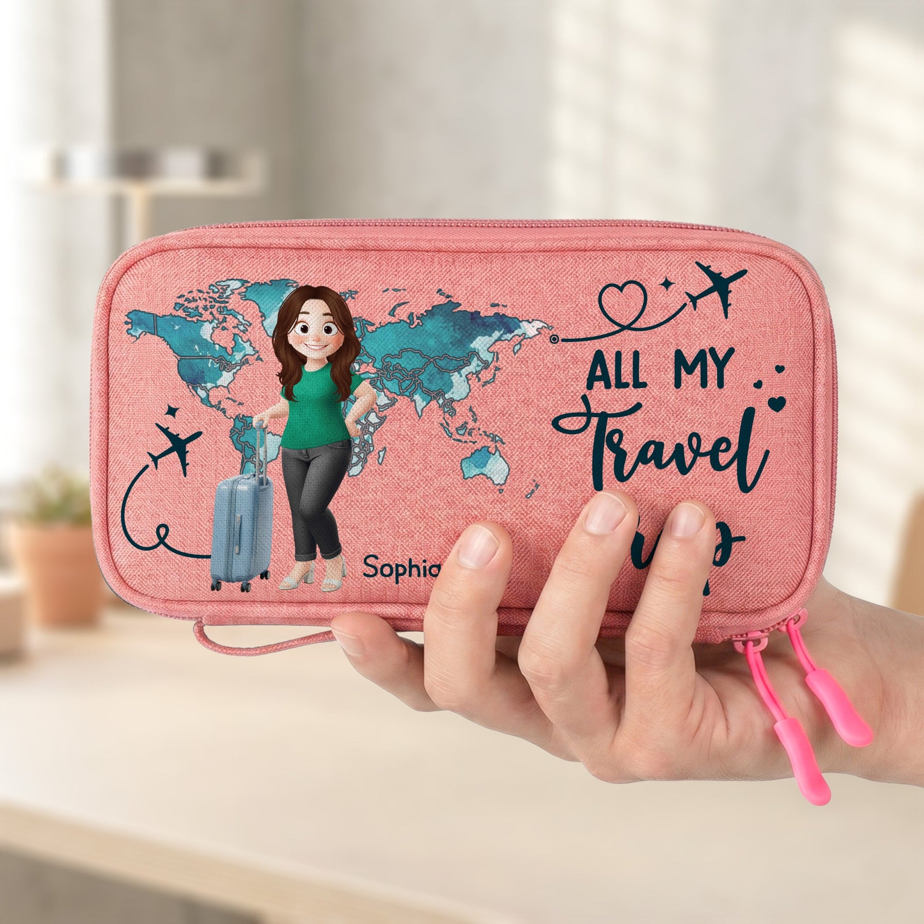 All My Travel Crap - Personalized Cable Bag