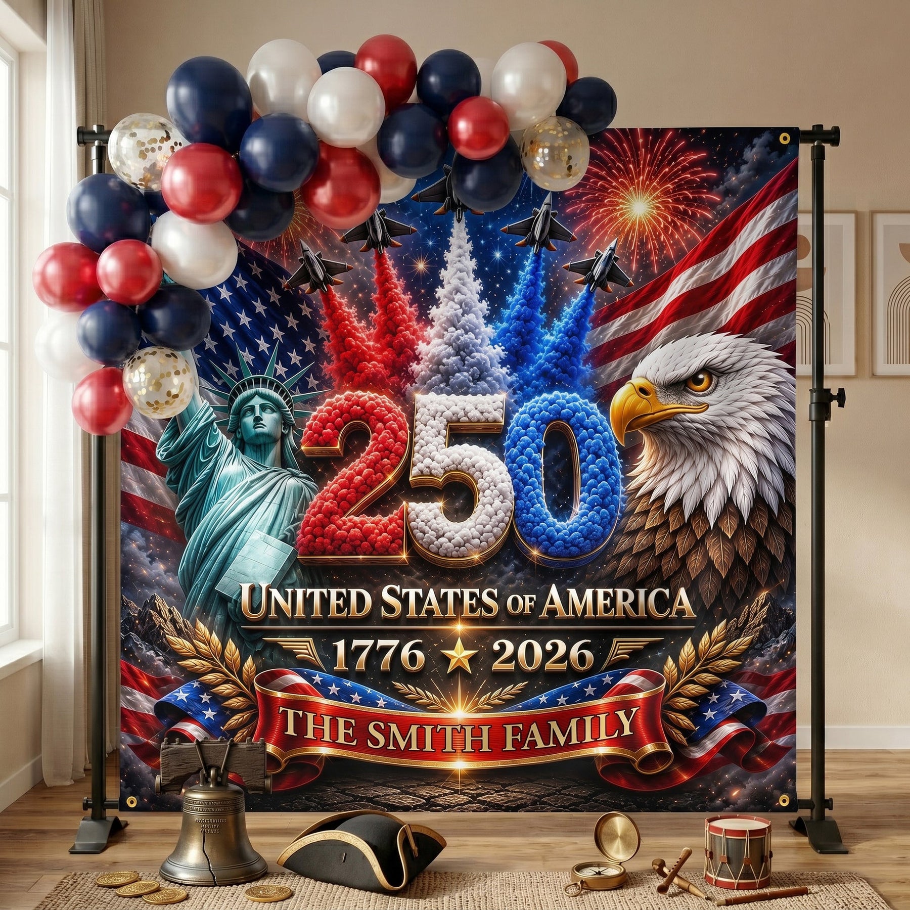 America 250Th Anniversary - Personalized Backdrop