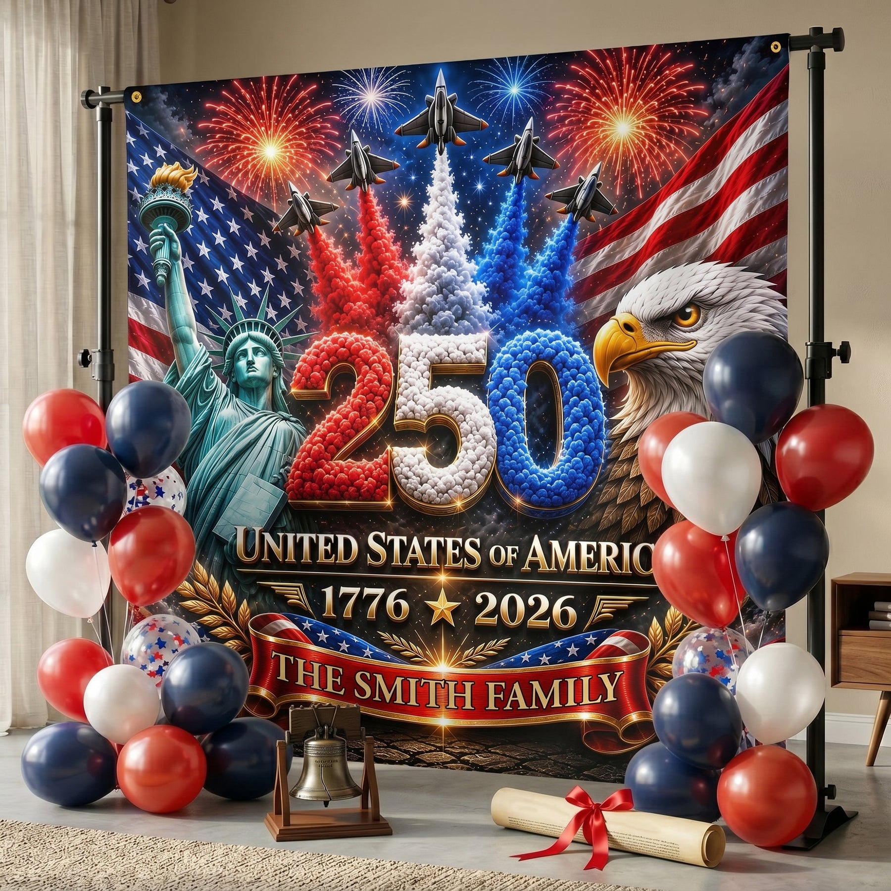 America 250Th Anniversary - Personalized Backdrop