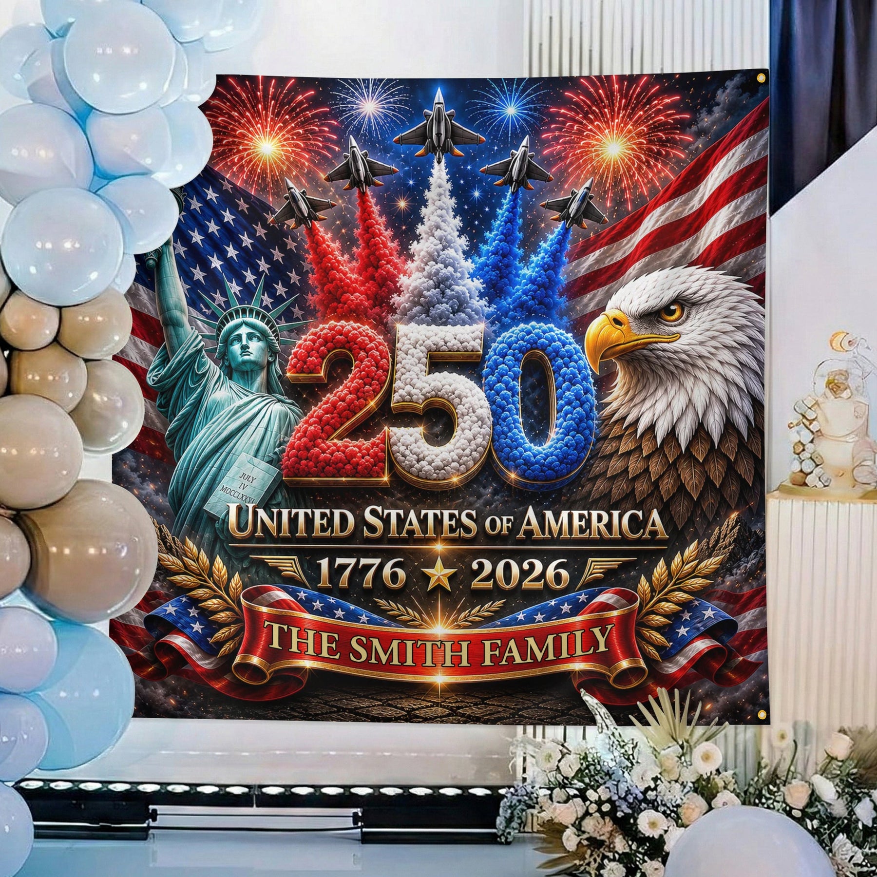 America 250Th Anniversary - Personalized Backdrop