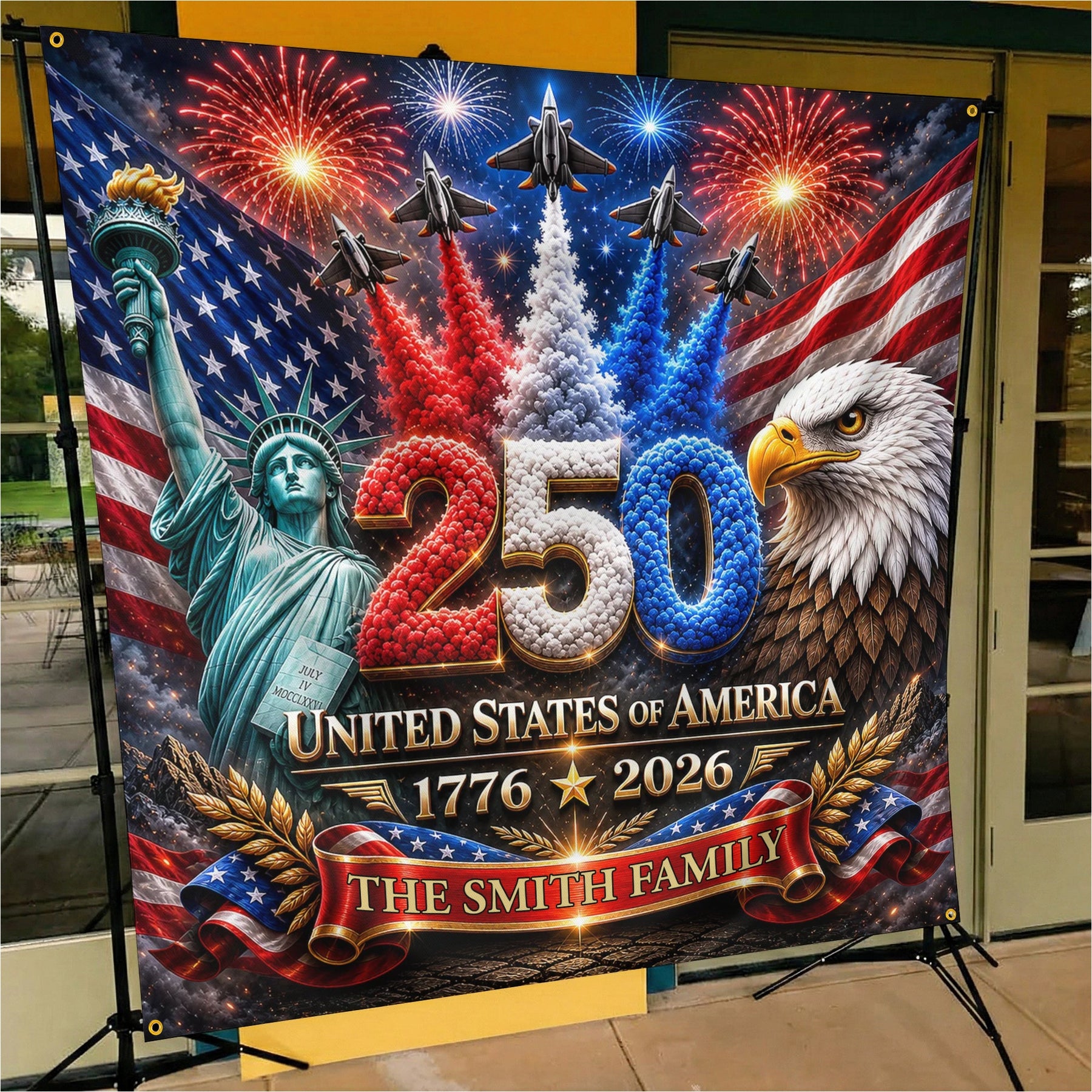 America 250Th Anniversary - Personalized Backdrop