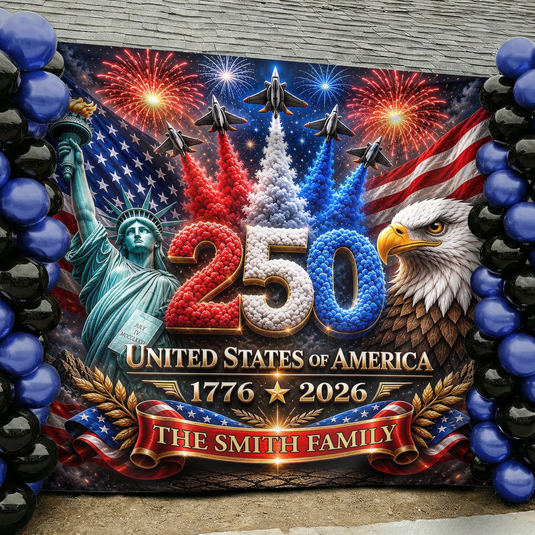 America 250Th Anniversary - Personalized Backdrop
