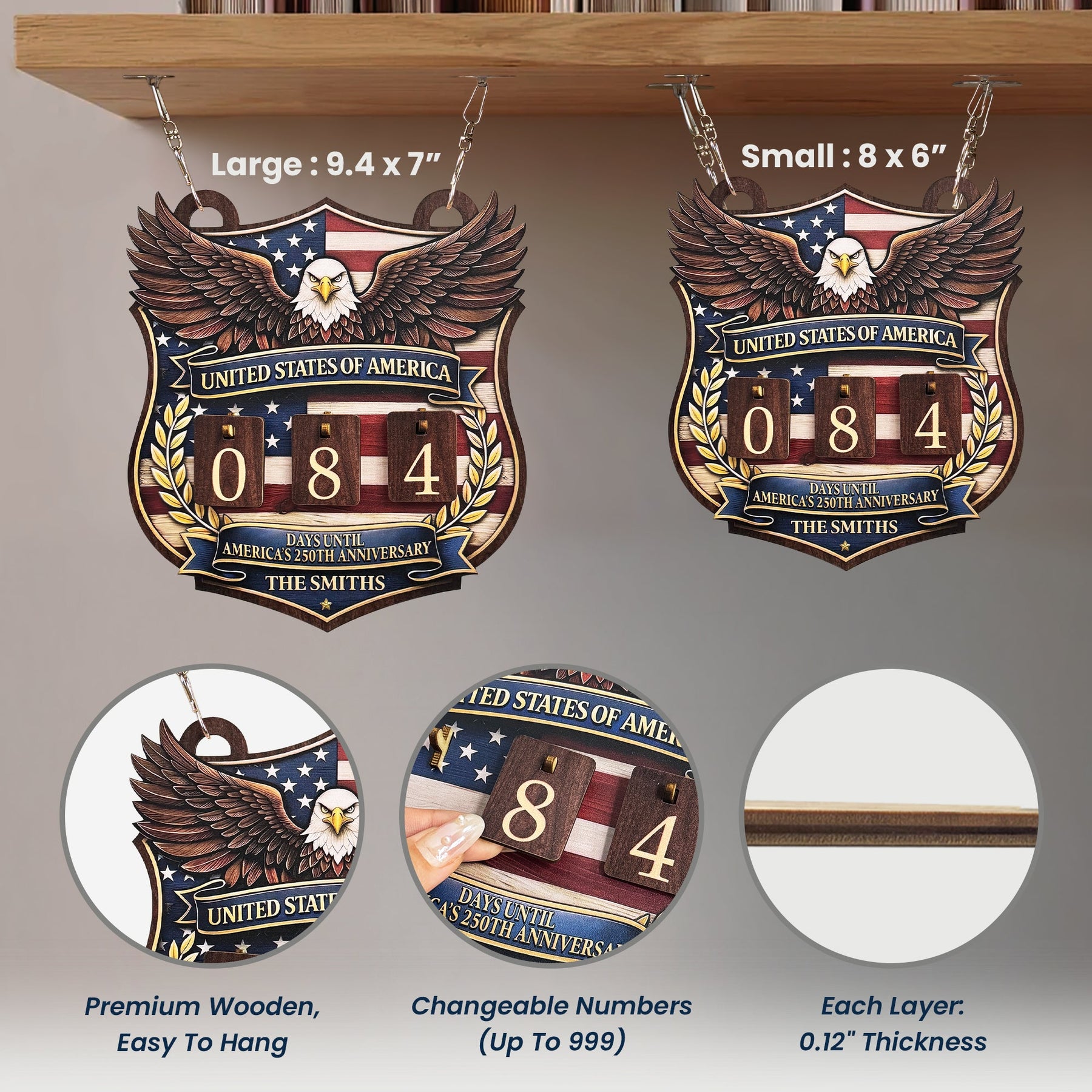America’s 250th Anniversary - Personalized Countdown Sign