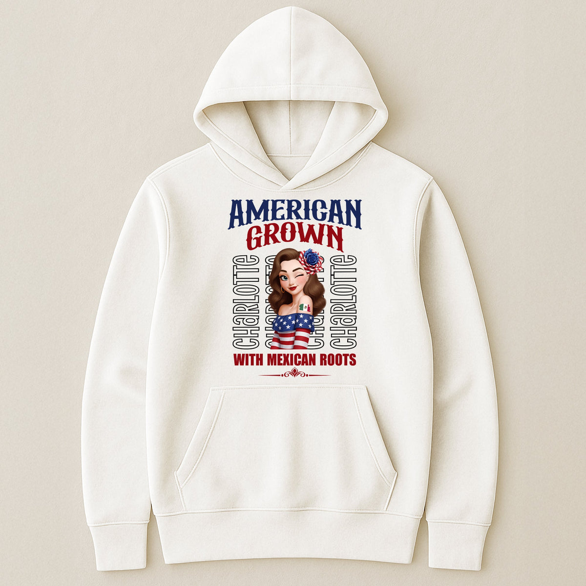 American Grown With Mexican Puerto Rican Cuban Hispanic Roots - Personalized Shirt