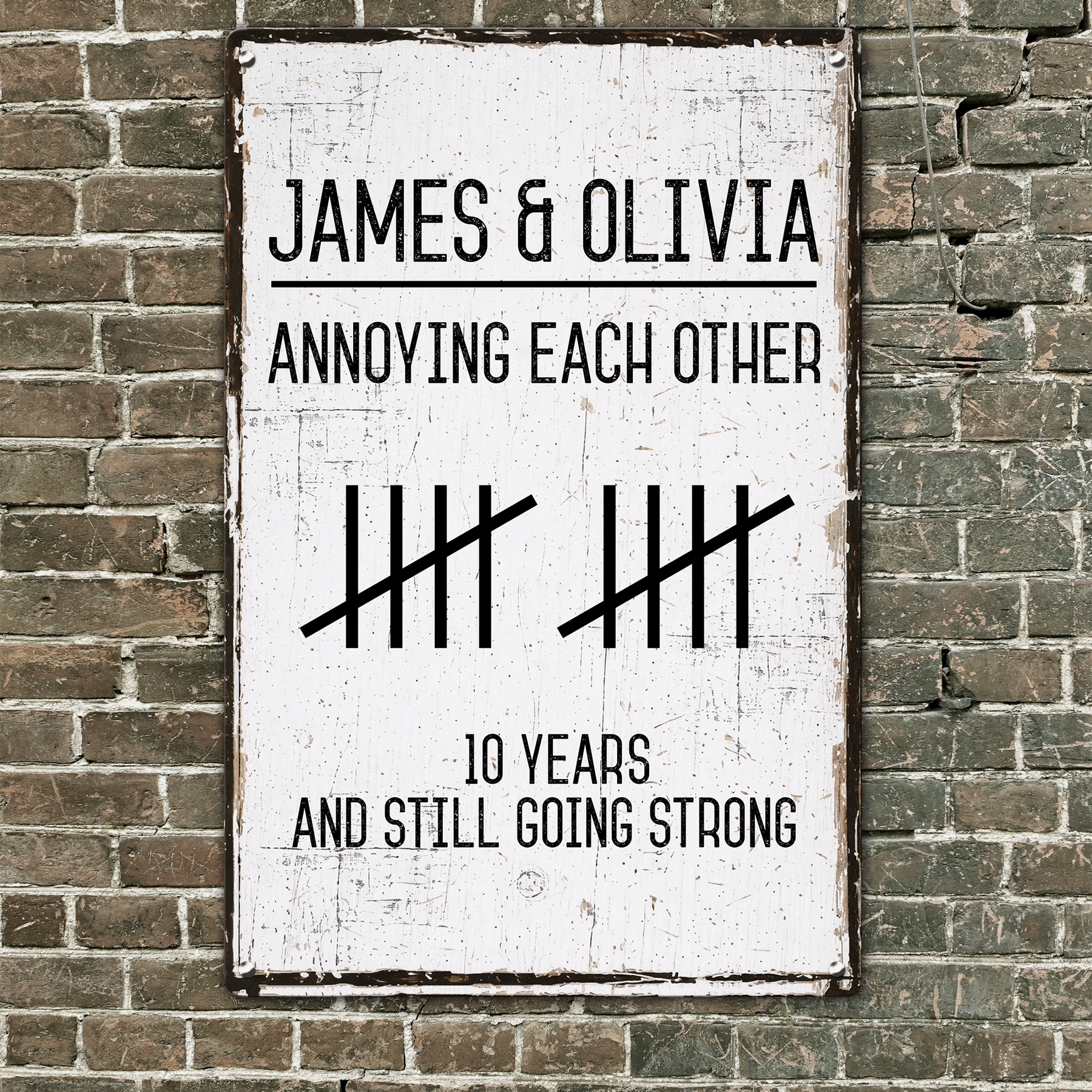 Annoying Each Other And Still Going Strong - Personalized Metal Sign