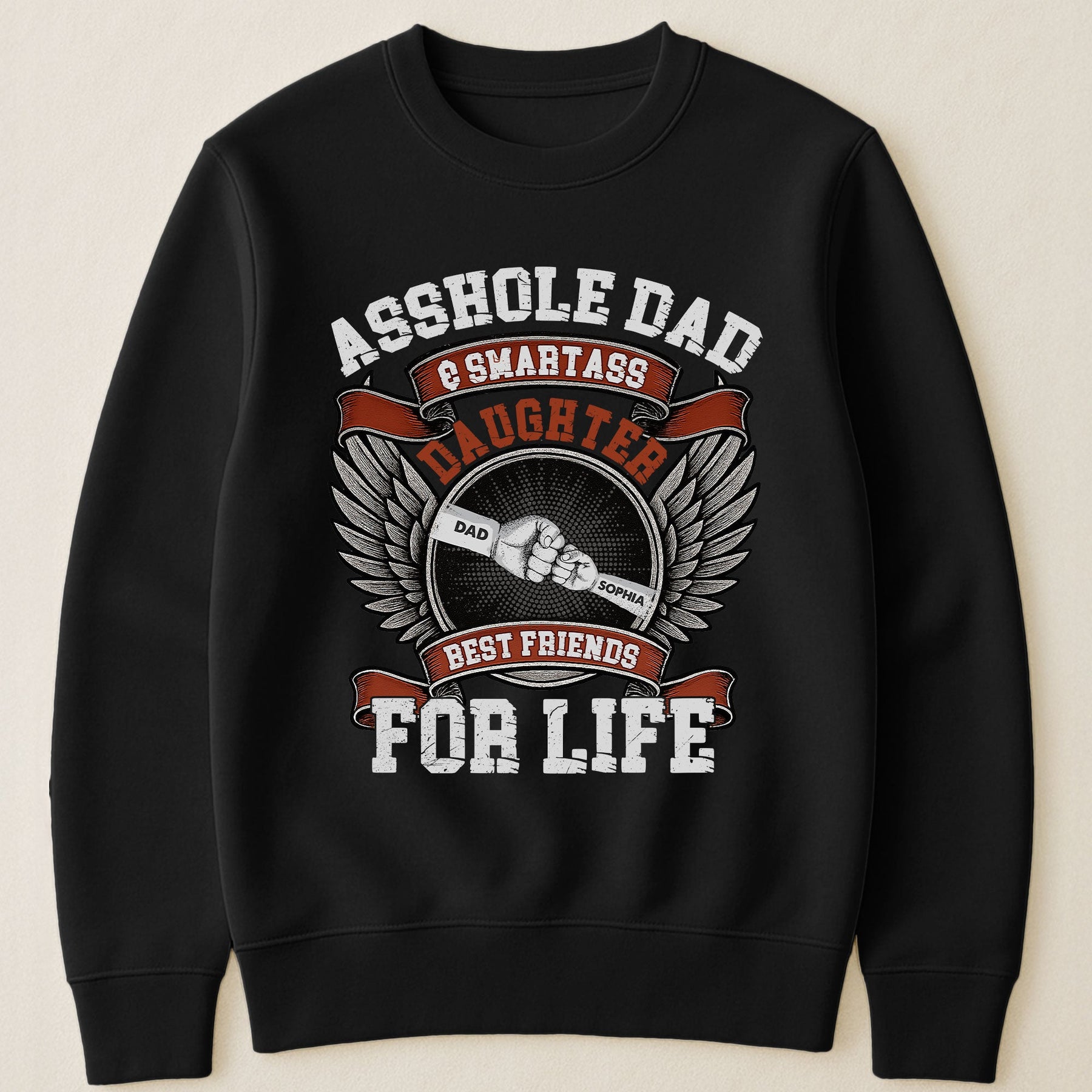 Asshole Dad And Smartass Daughter - Personalized Shirt