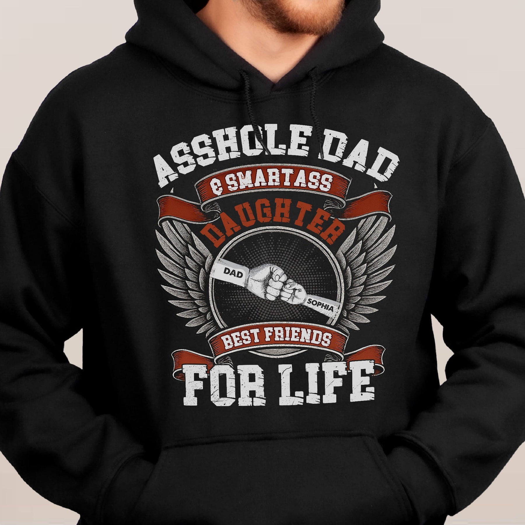 Asshole Dad And Smartass Daughter - Personalized Shirt