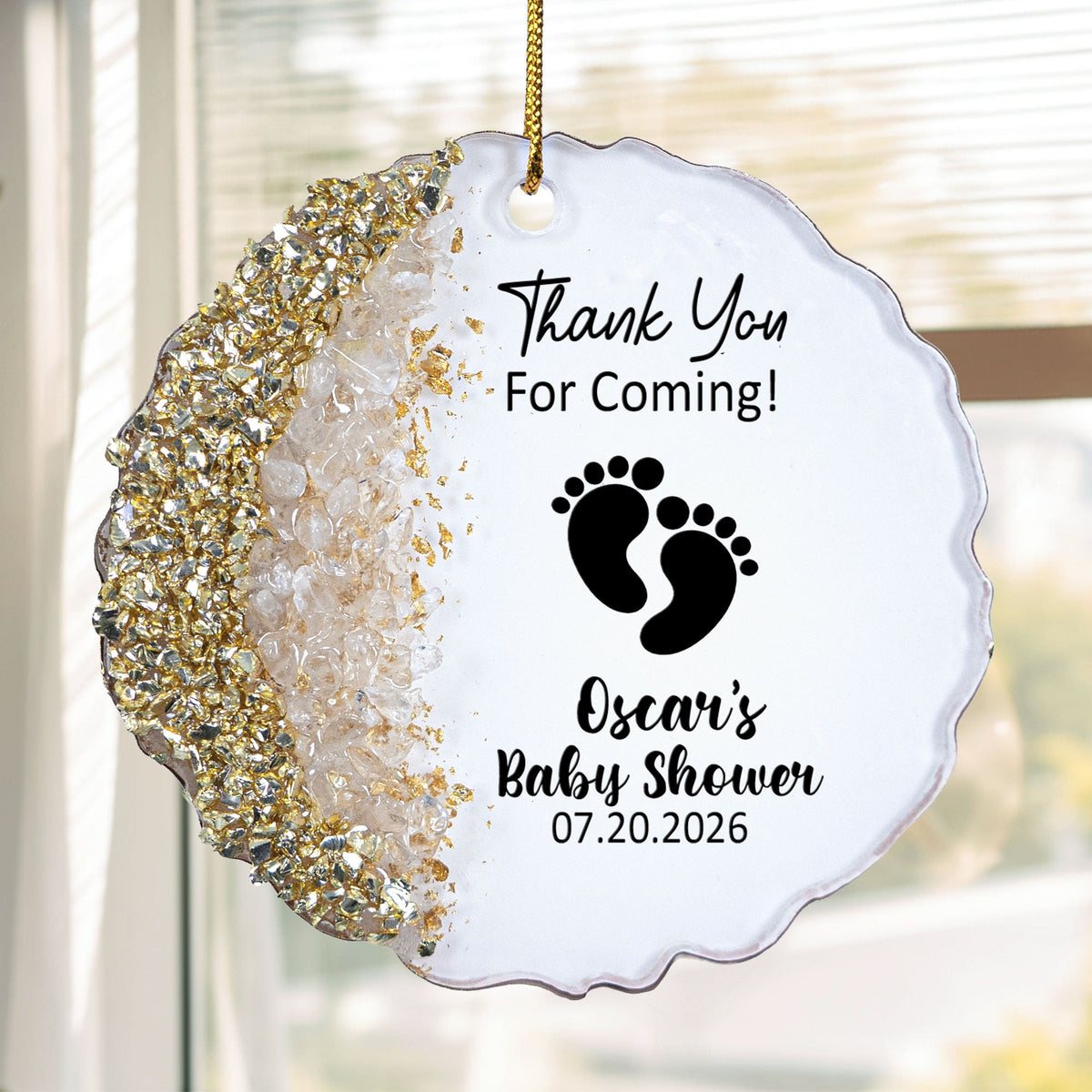 Baby Shower Favors - Personalized Resin Ornament