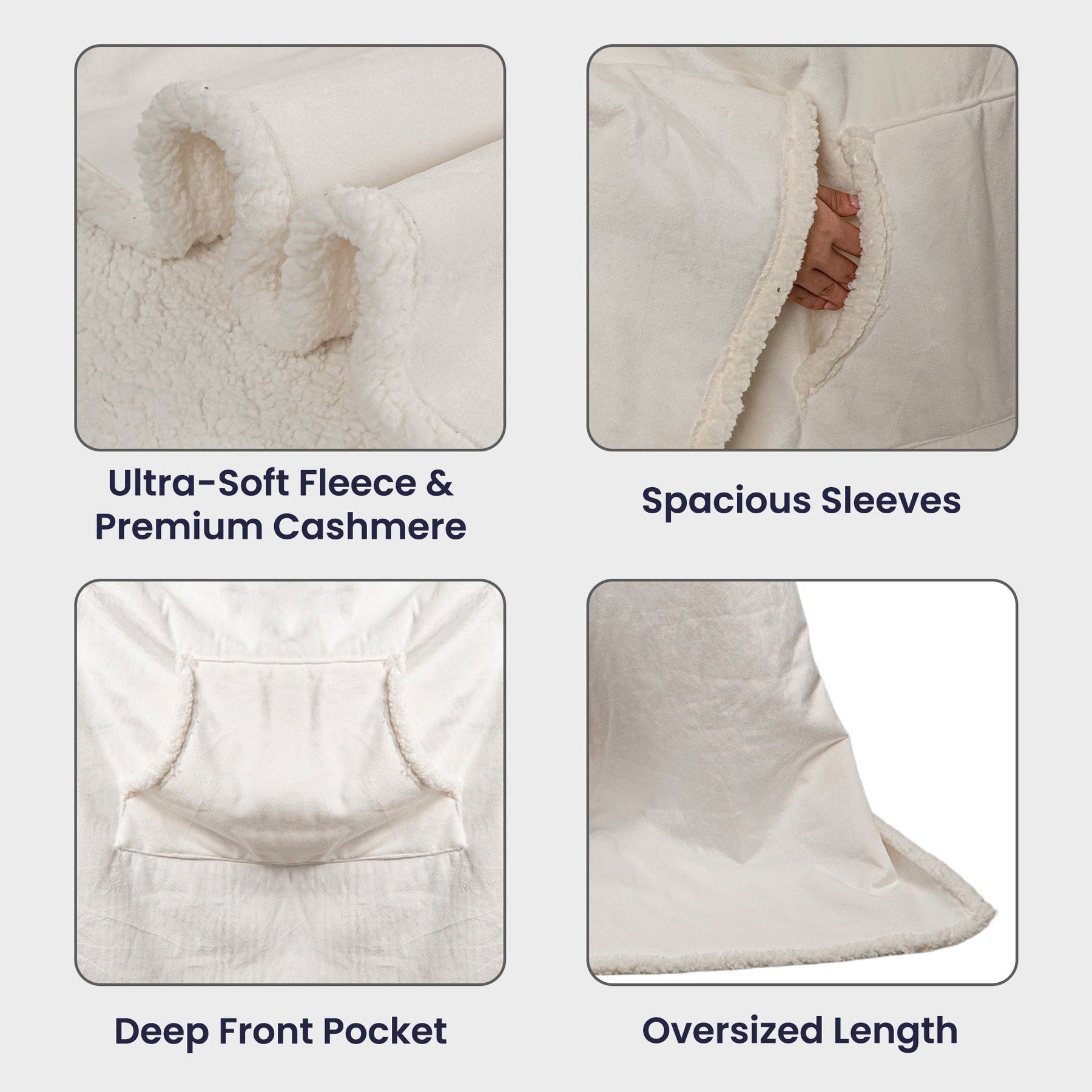 Bad B!tch Affirmations - Personalized Wearable Blanket With Sleeves