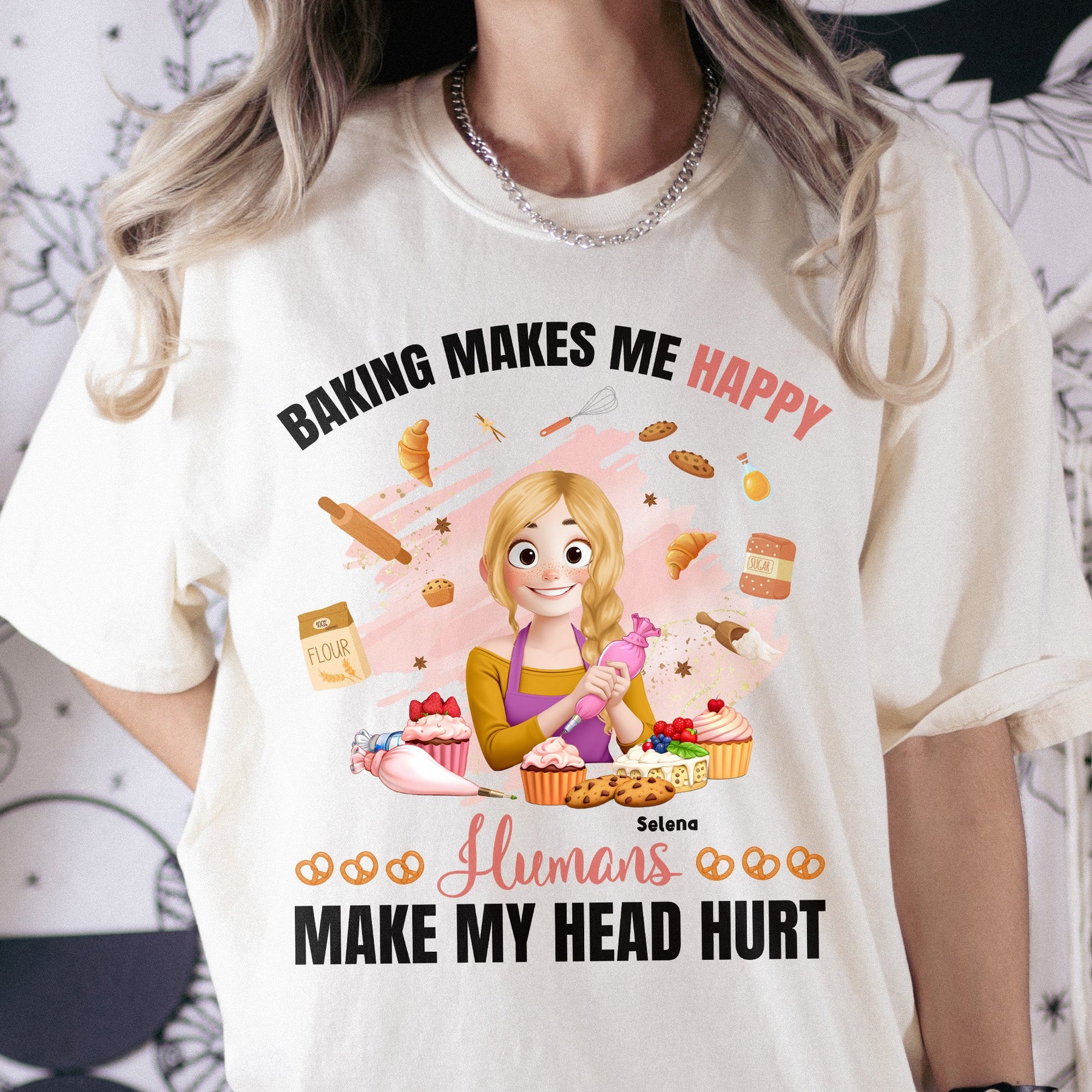 Baking Makes Me Happy - Personalized Shirt