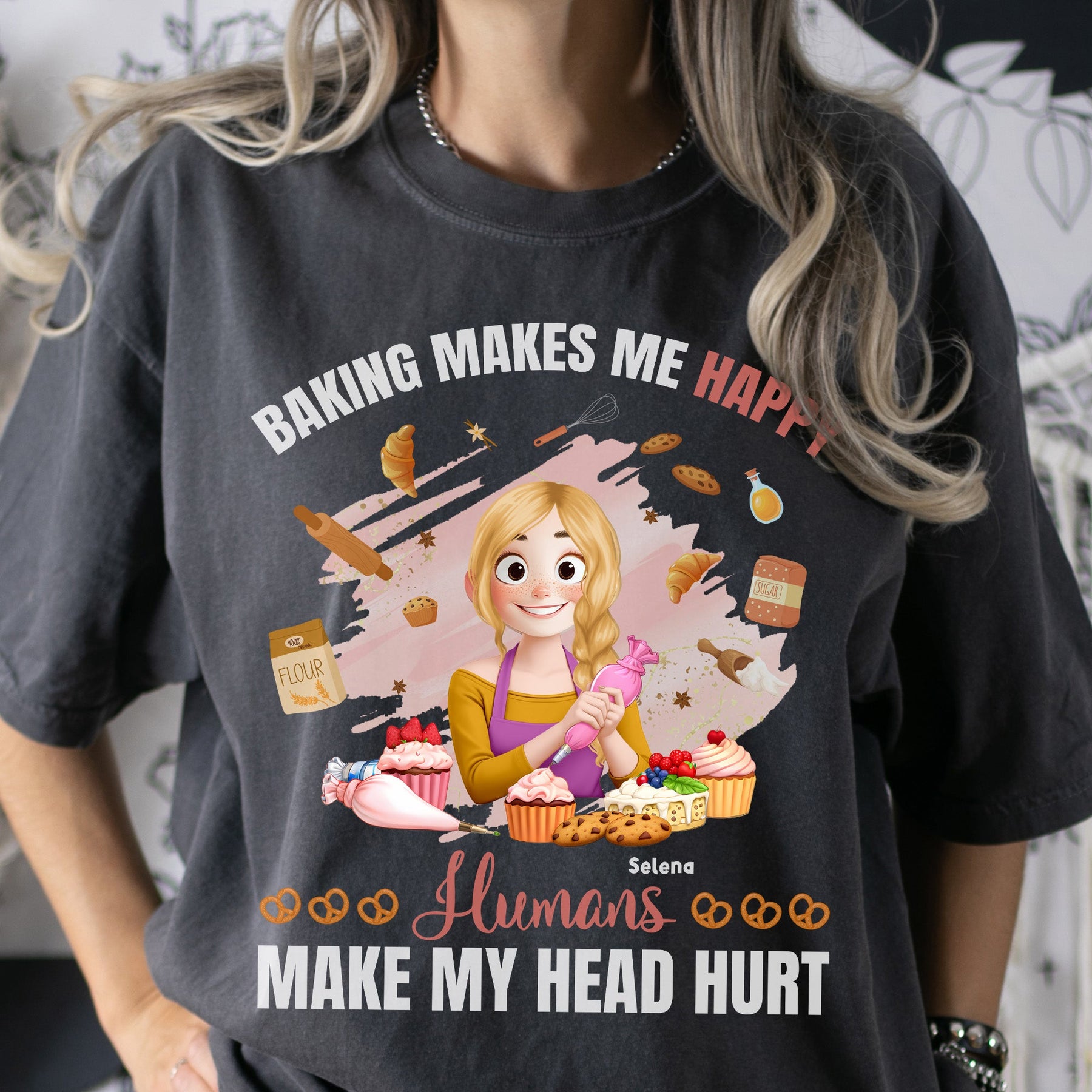 Baking Makes Me Happy - Personalized Shirt