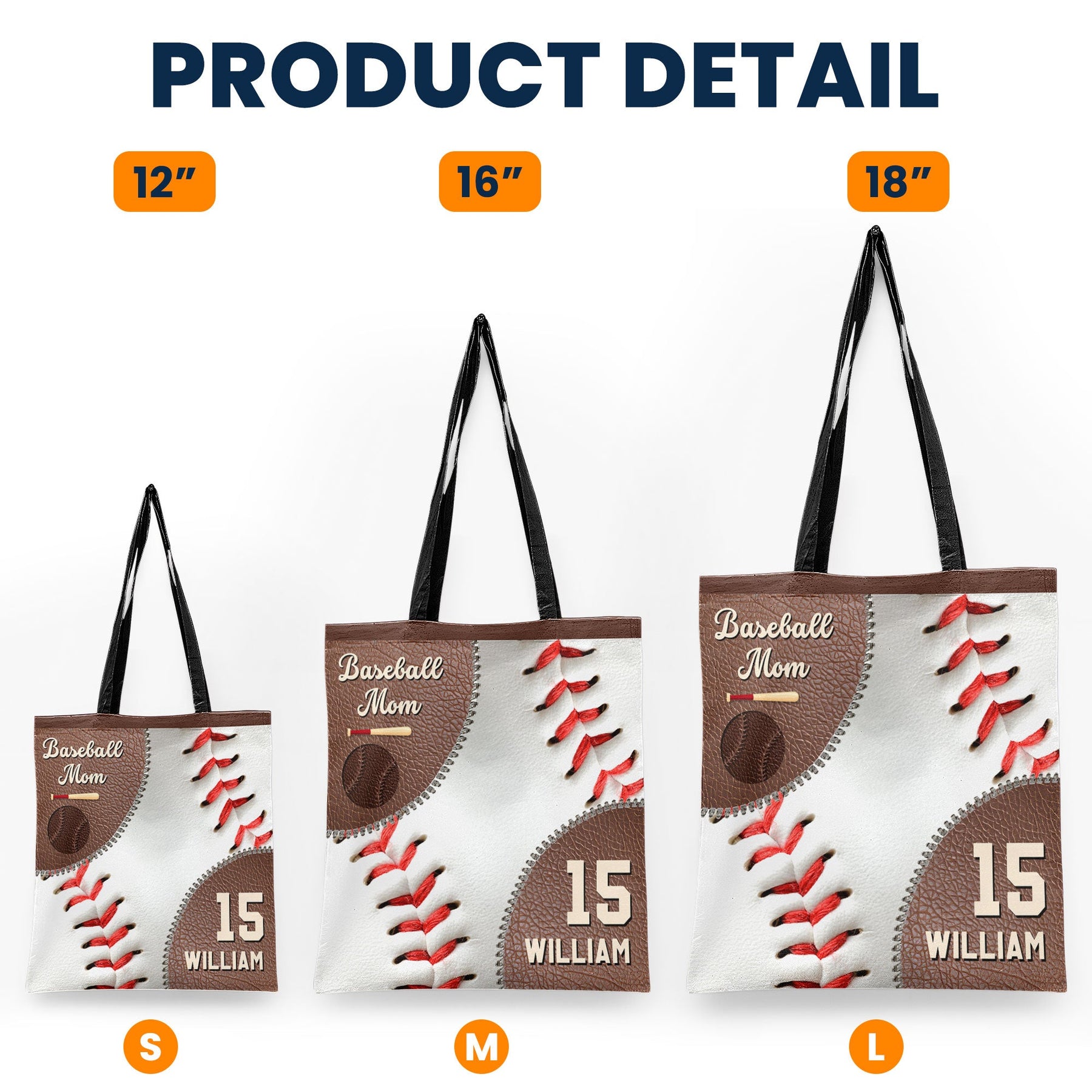 Baseball Mom - Personalized Tote Bag