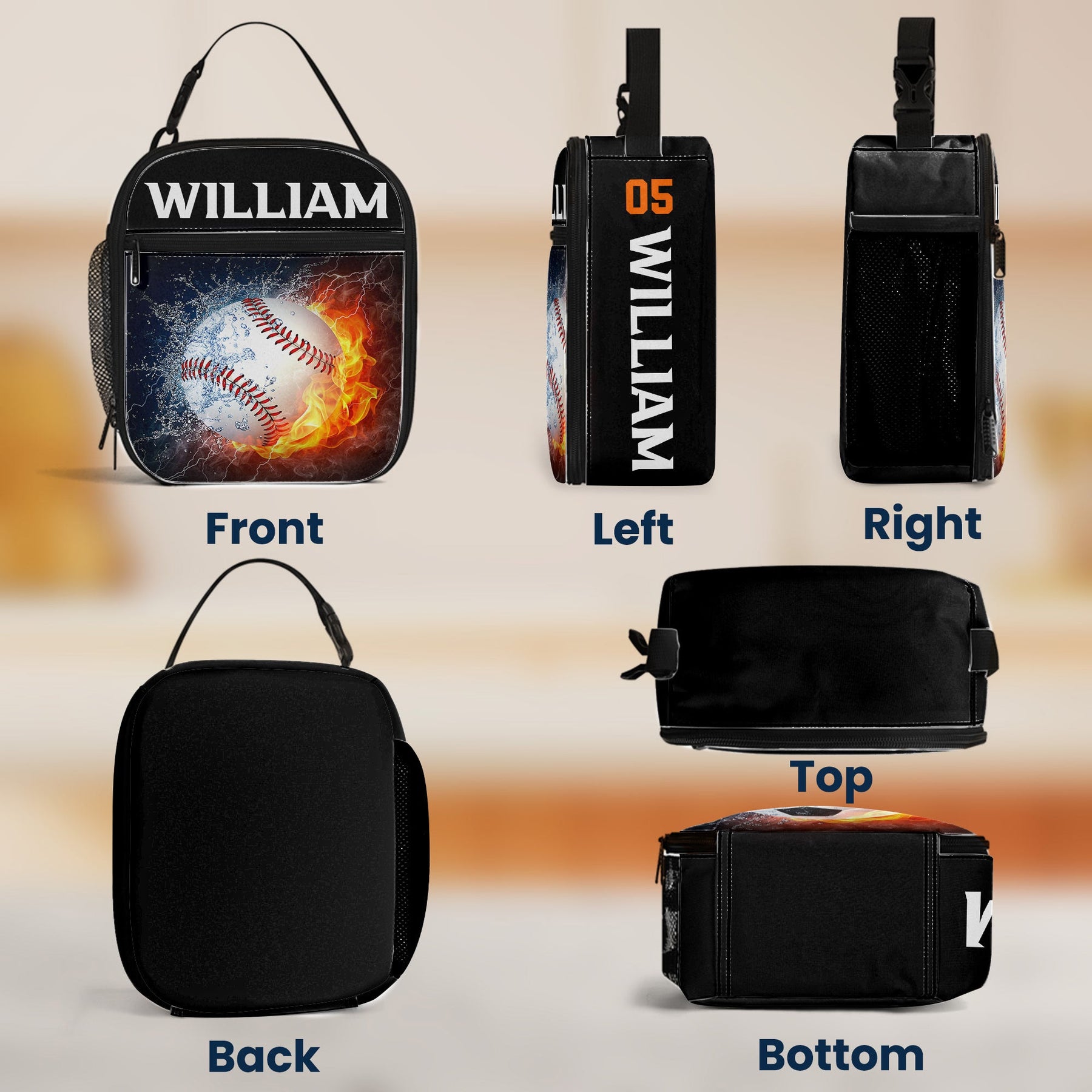 Baseball, Basketball... Sport Lovers - Personalized Lunch Bag