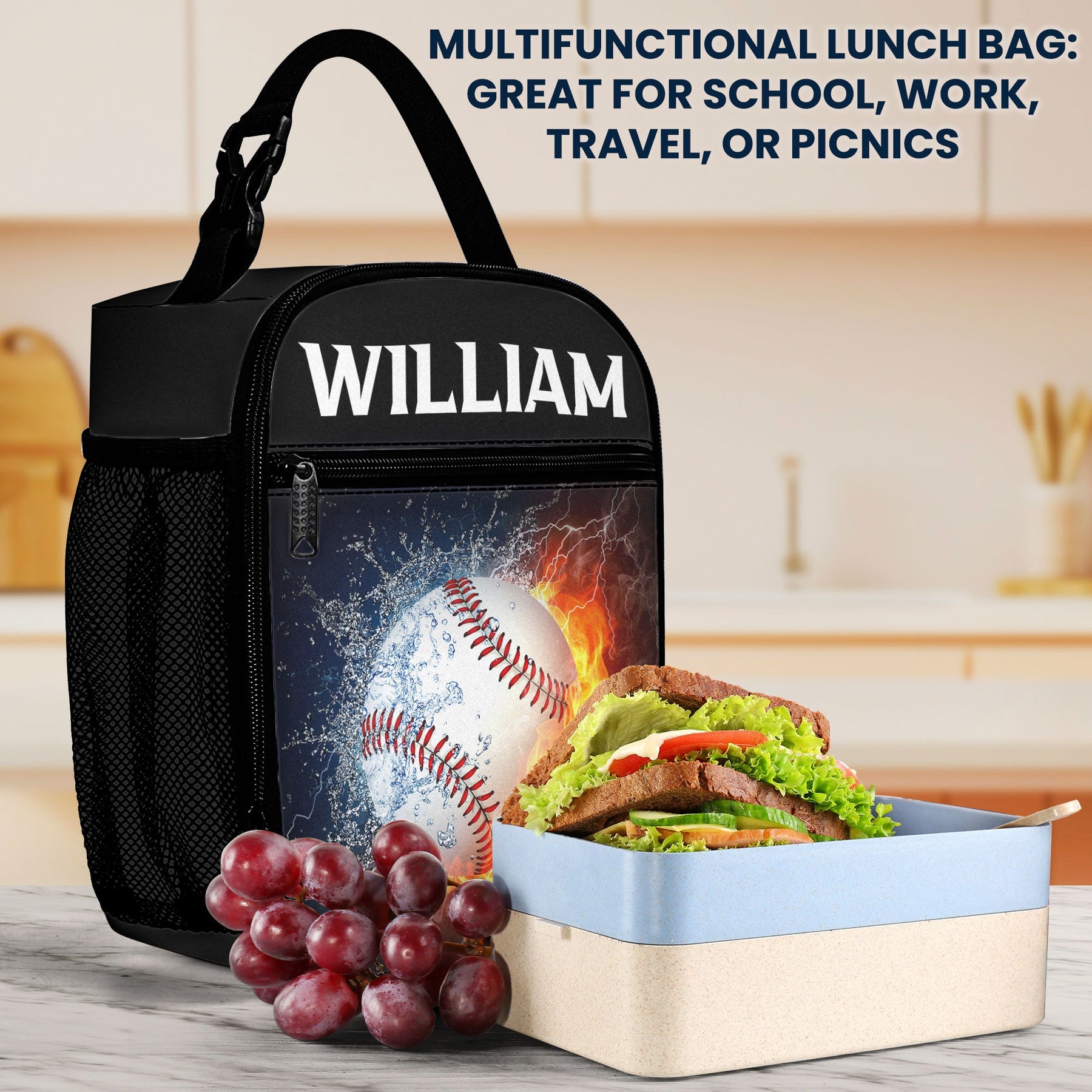 Baseball, Basketball... Sport Lovers - Personalized Lunch Bag