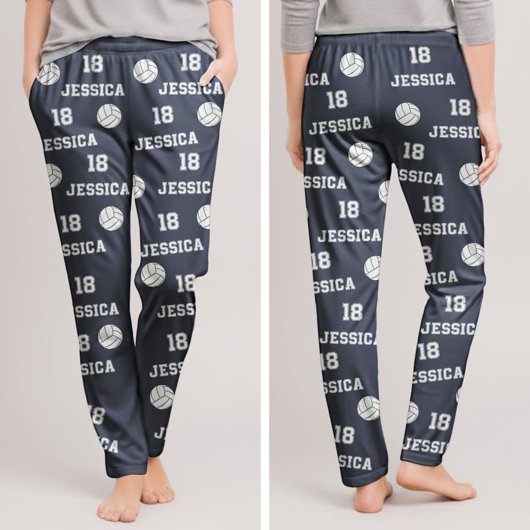 Volleyball Custom Name, Number - Personalized Sweatpants
