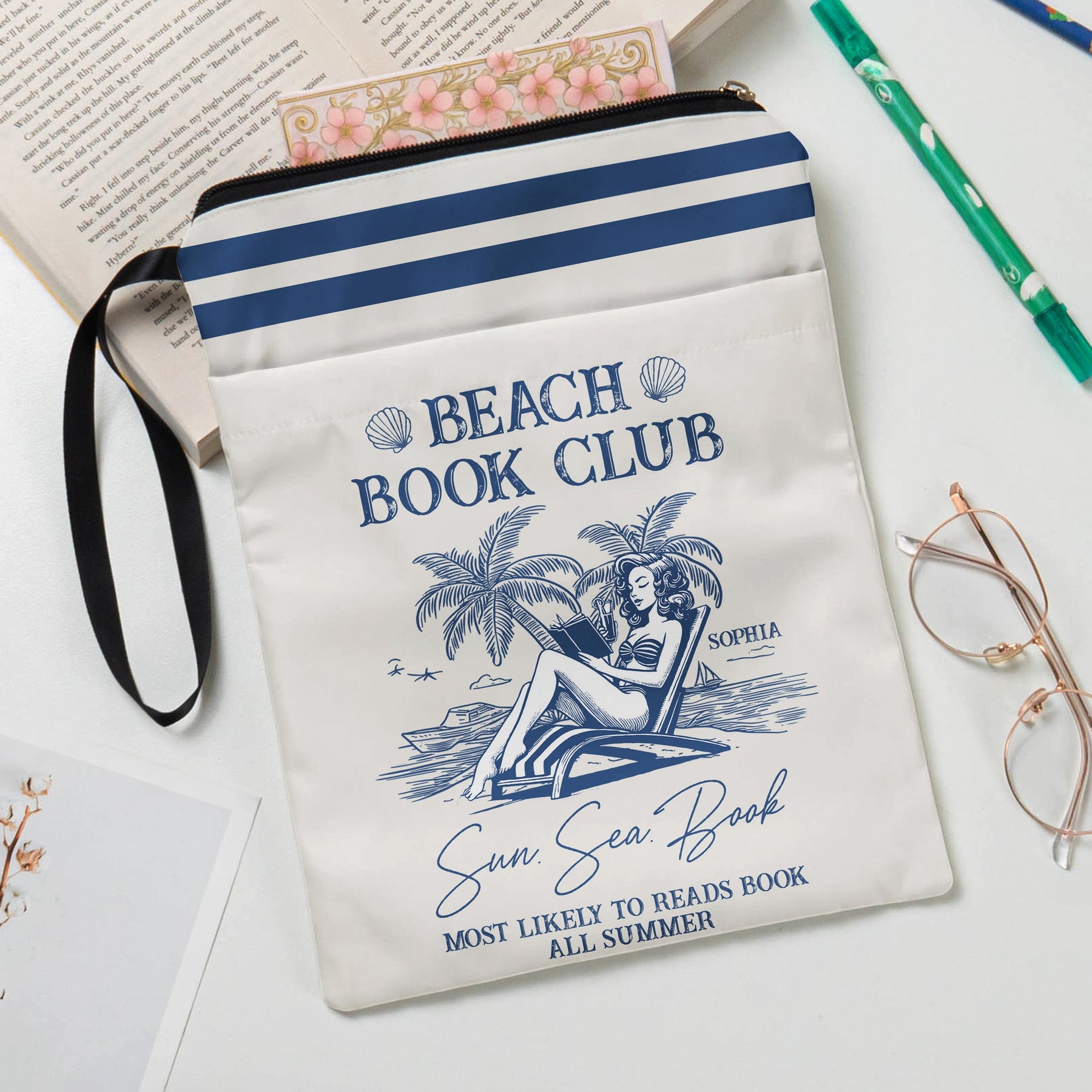 Beach Book Club - Personalized Book Sleeve
