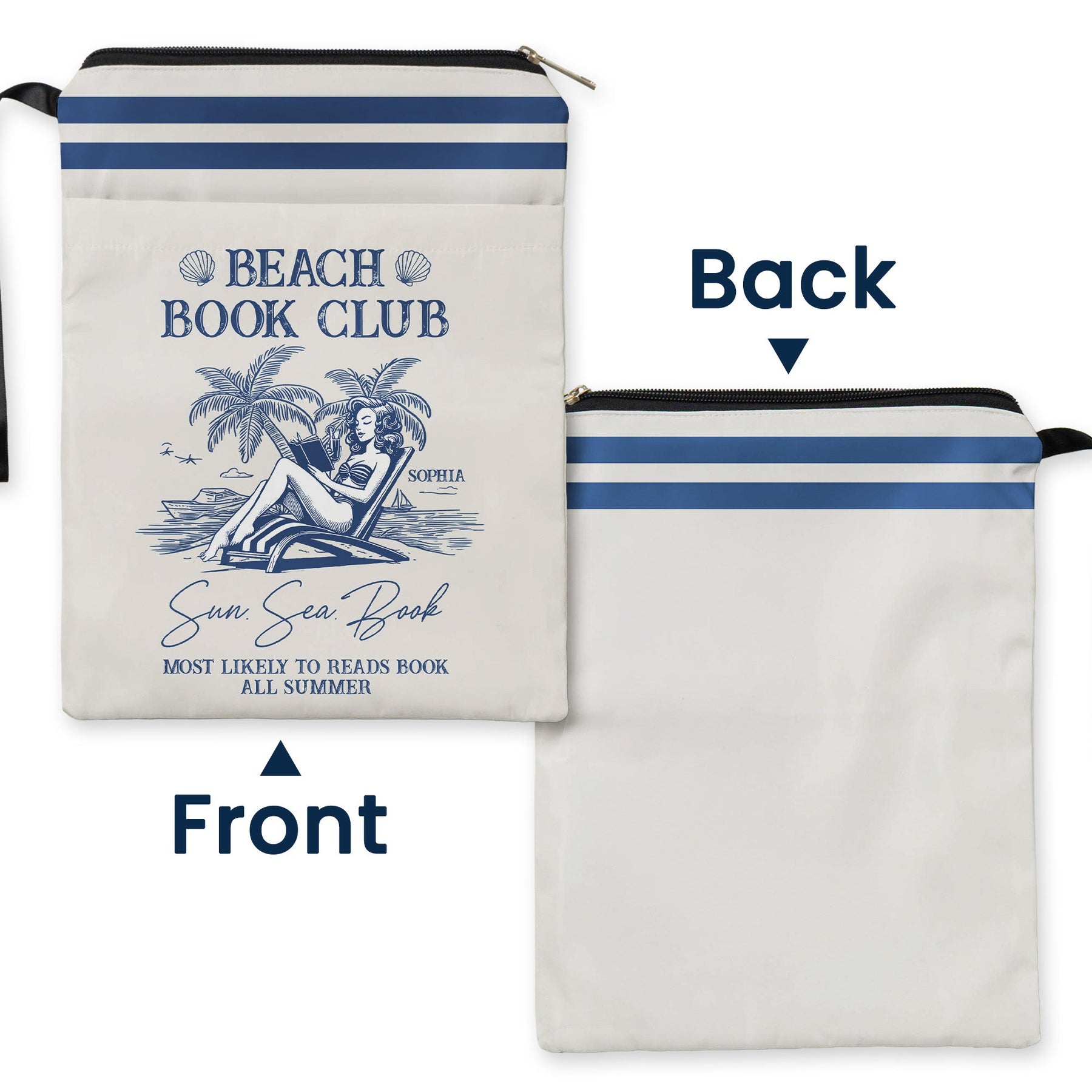 Beach Book Club - Personalized Book Sleeve