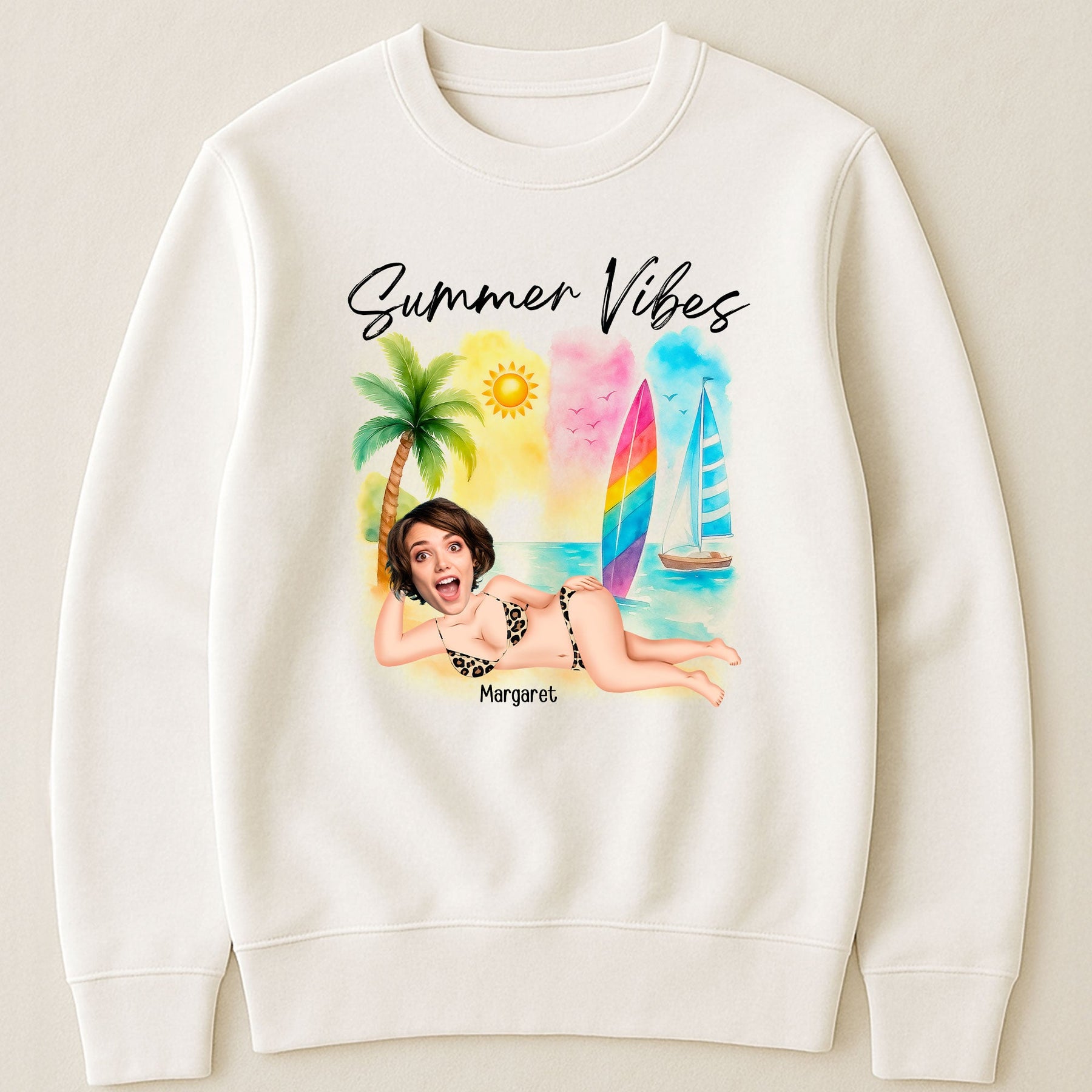 Beach Summer Vibes - Personalized Photo Shirt