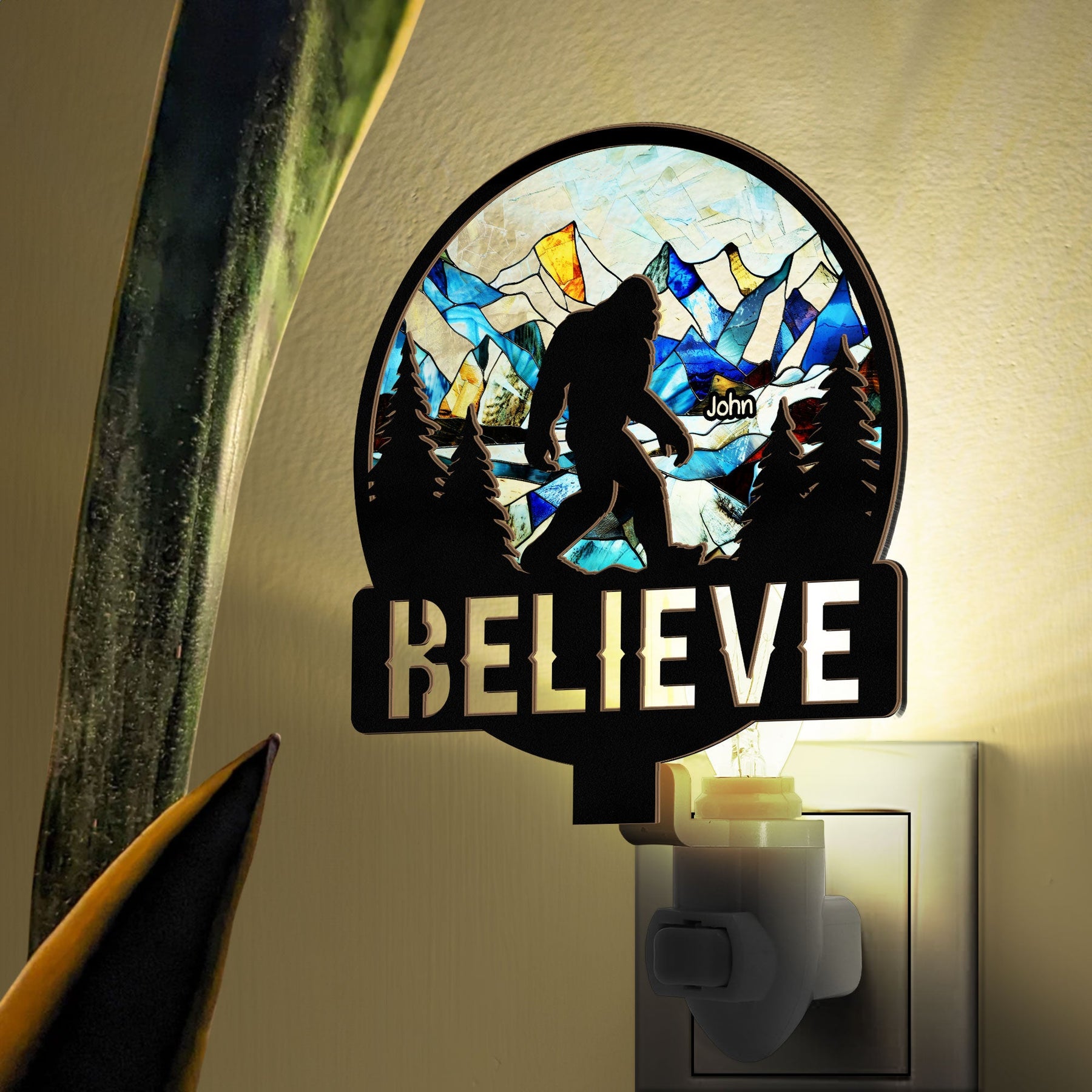 Believe - Personalized Wood And Acrylic Night Light