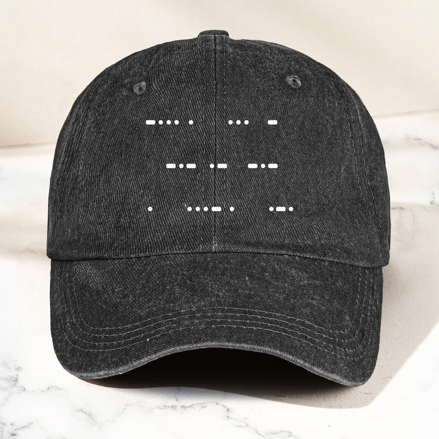 Best Dad Ever Morse Code Hidden Message - Personalized Cap