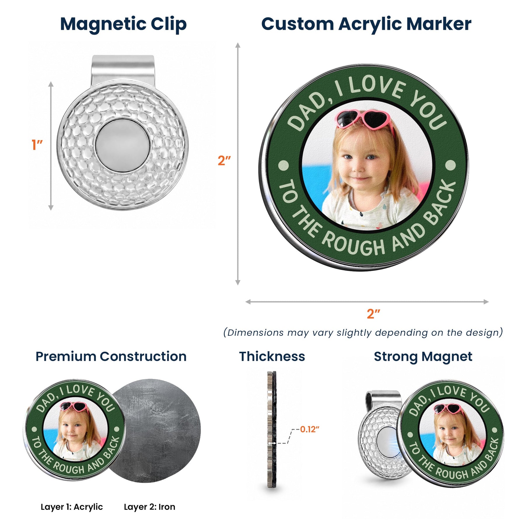 Best Dad By Par - Personalized Golf Ball Marker