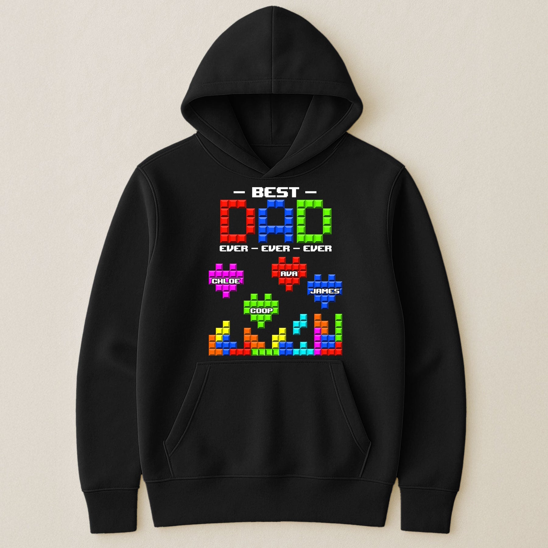 Best Dad Ever Block Puzzle - Personalized Shirt