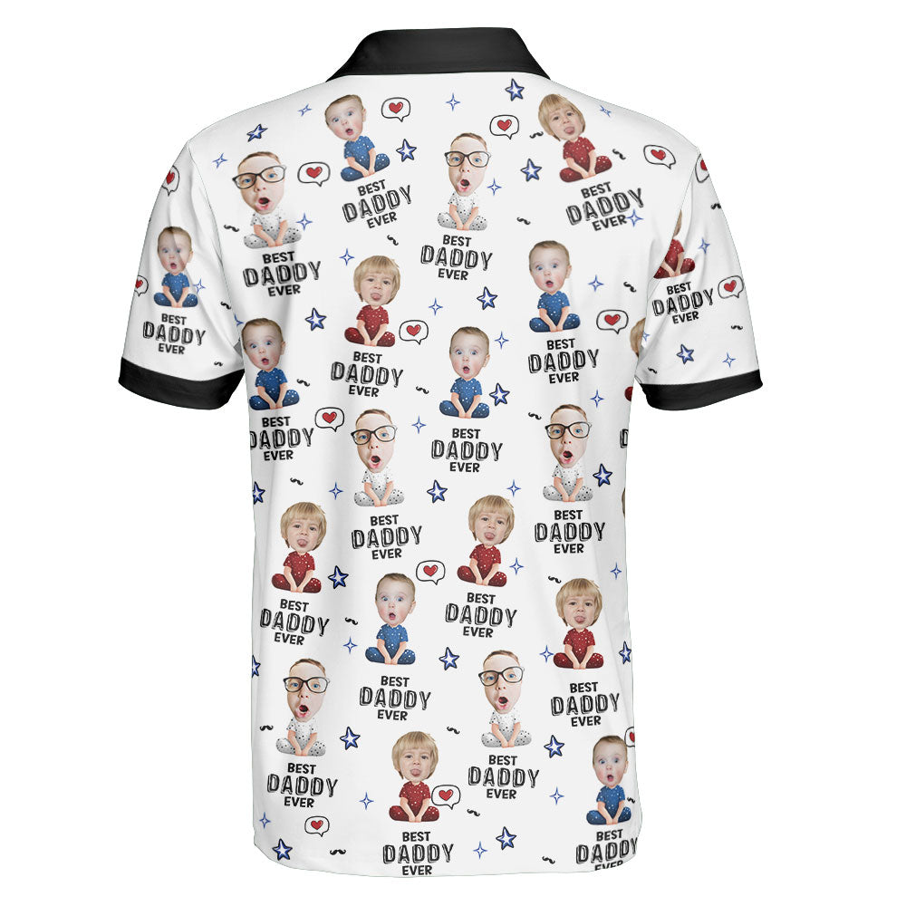 Best Dad Ever - Personalized Photo Polo Shirt