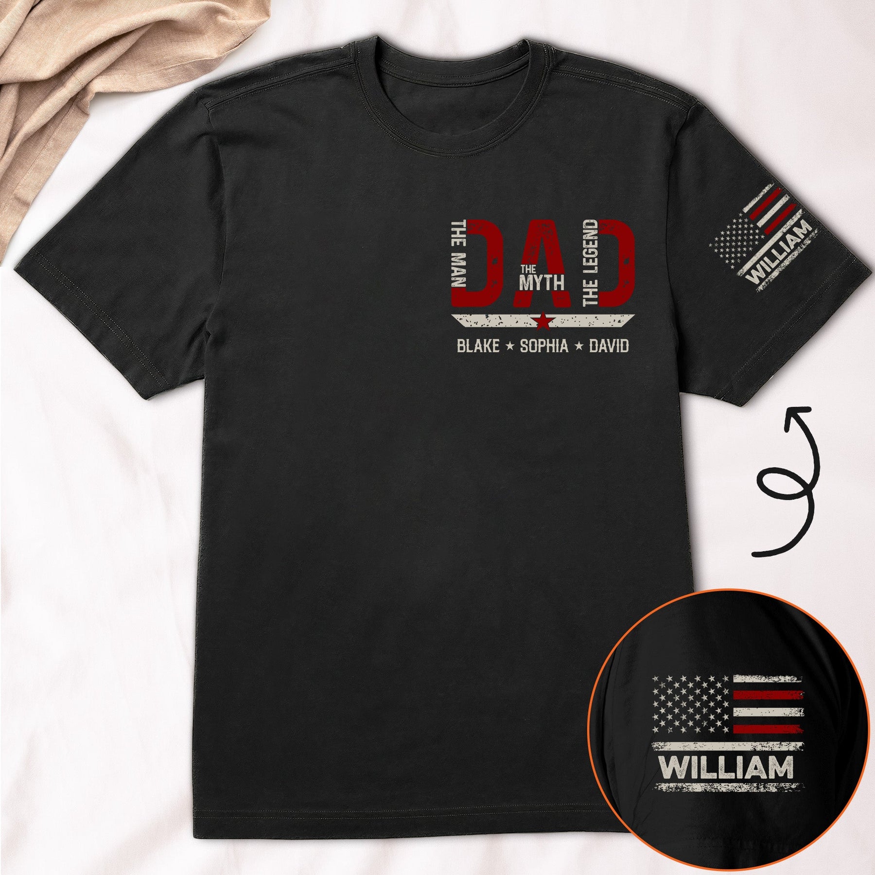 Best Dad Ever The Man, The Myth, The Legend - Personalized Shirt