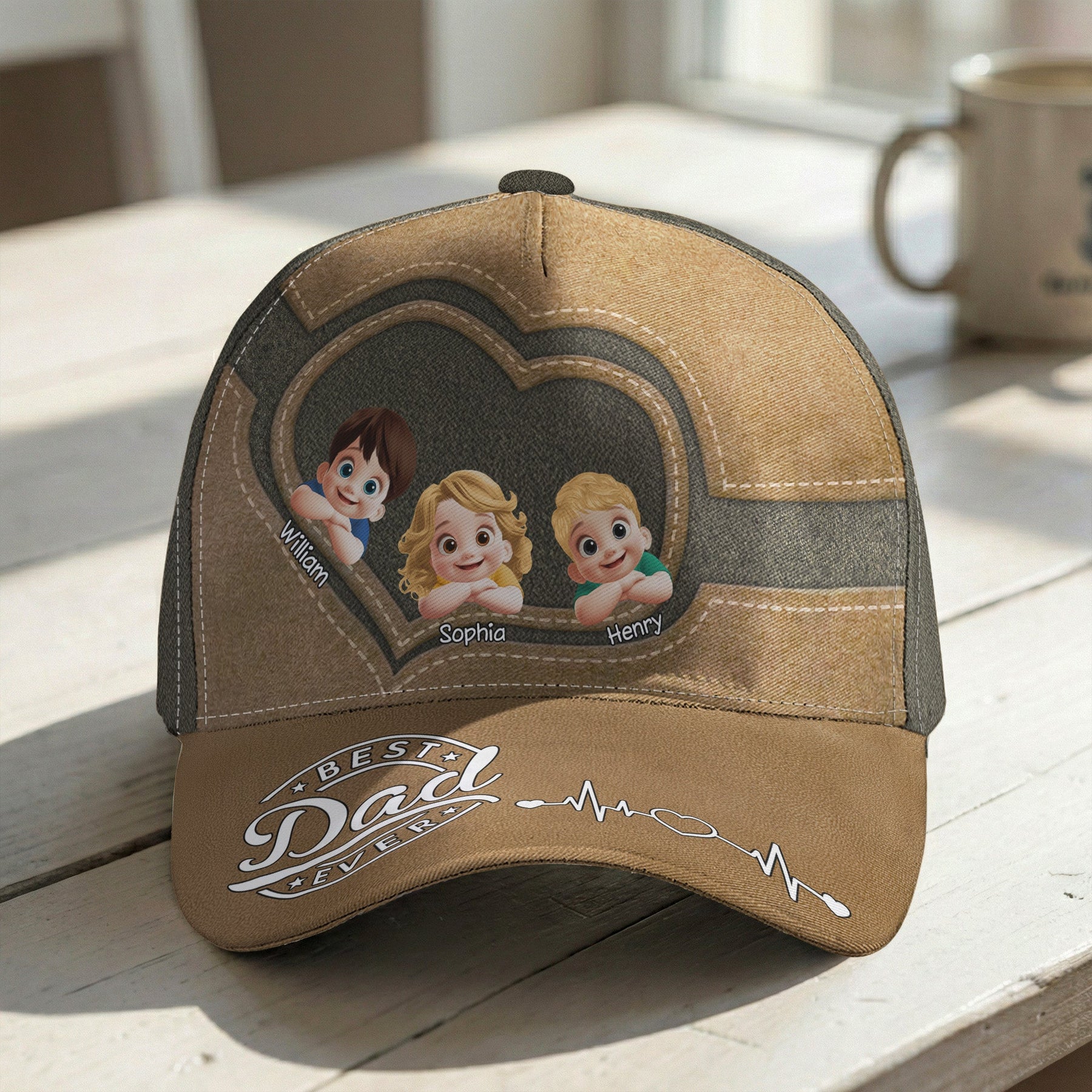 Best Dad Ever Tilting Head 3D - Personalized Cap