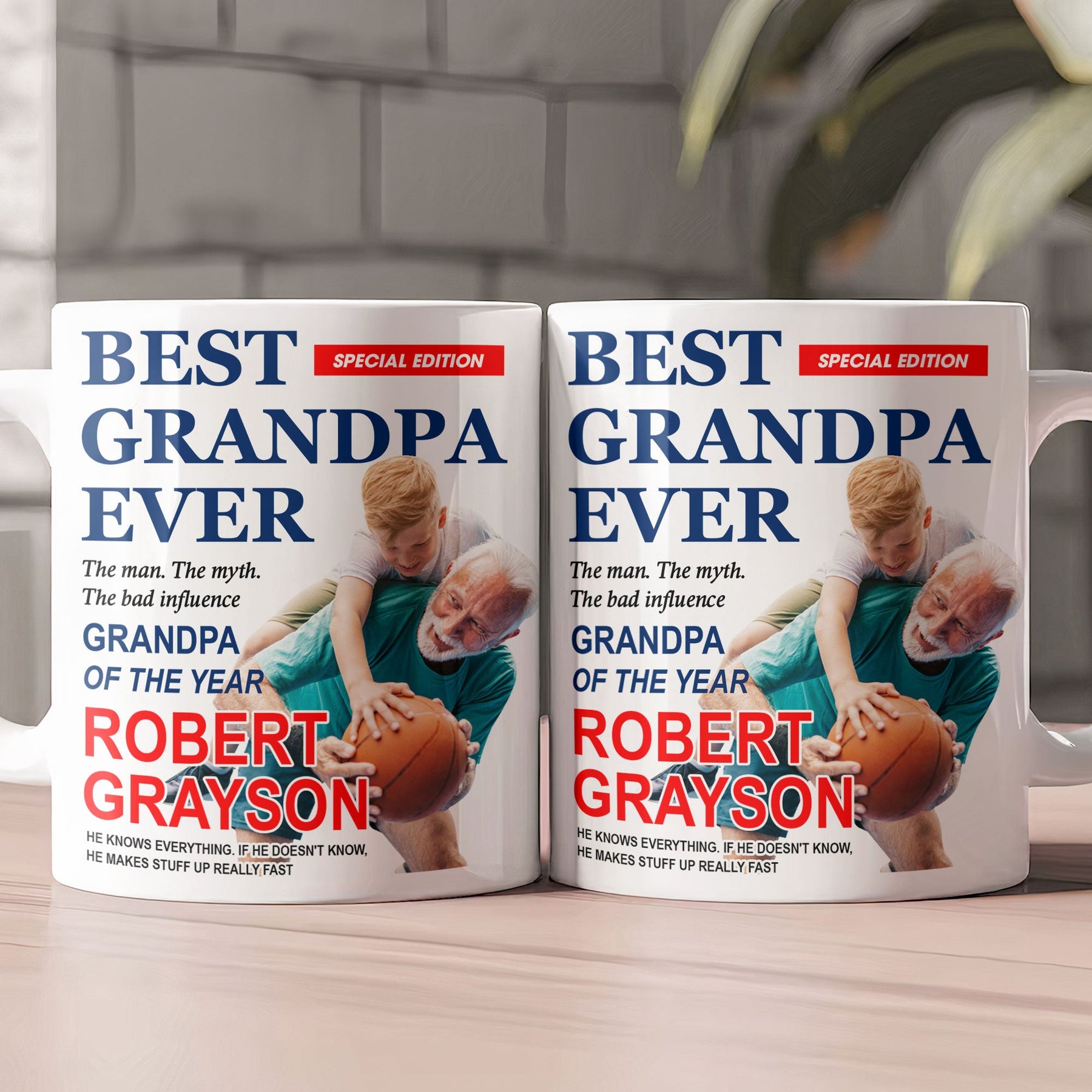 Best Grandpa Ever Special Edition - Personalized Photo Mug