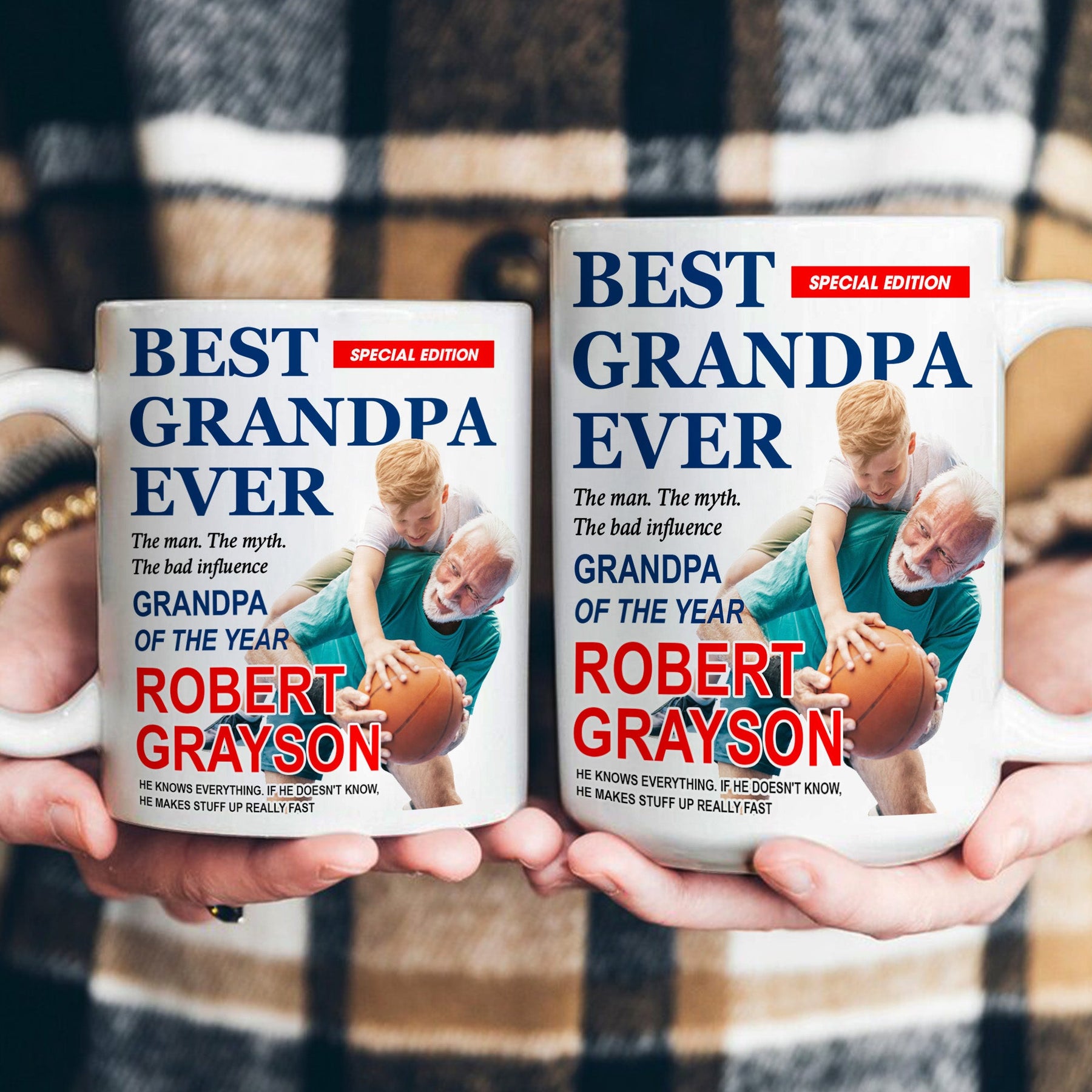 Best Grandpa Ever Special Edition - Personalized Photo Mug