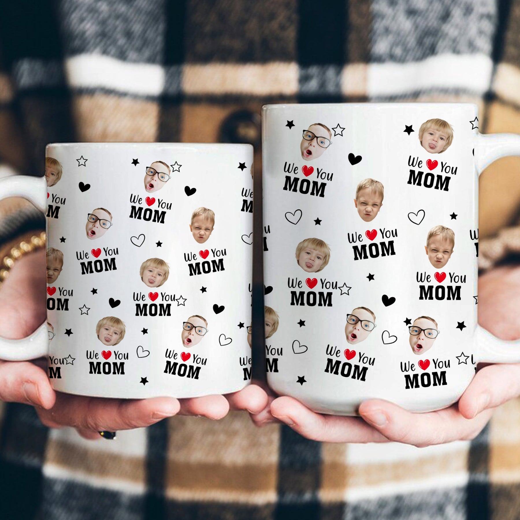 Best Mom Ever Custom Kids' Faces - Personalized Photo Mug