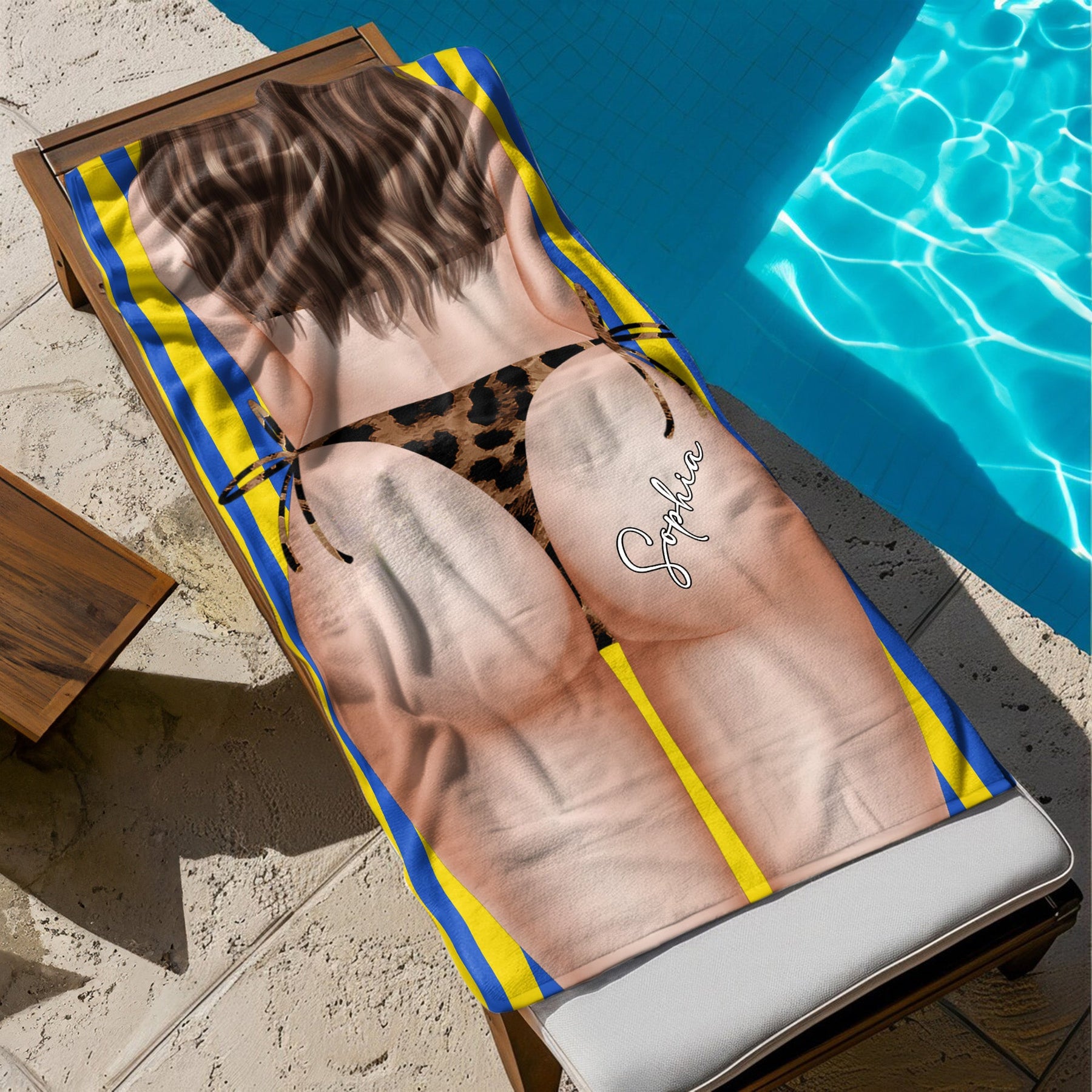 Big B*tt Funny Gift For Girls - Personalized Beach Towel