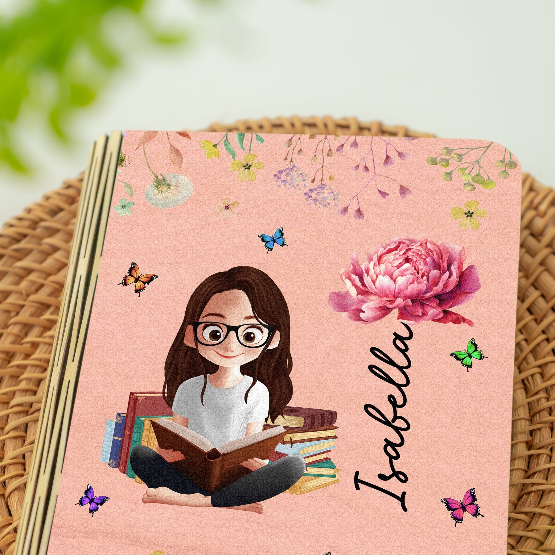 Birth Flower Book Lovers - Personalized Book Lamp