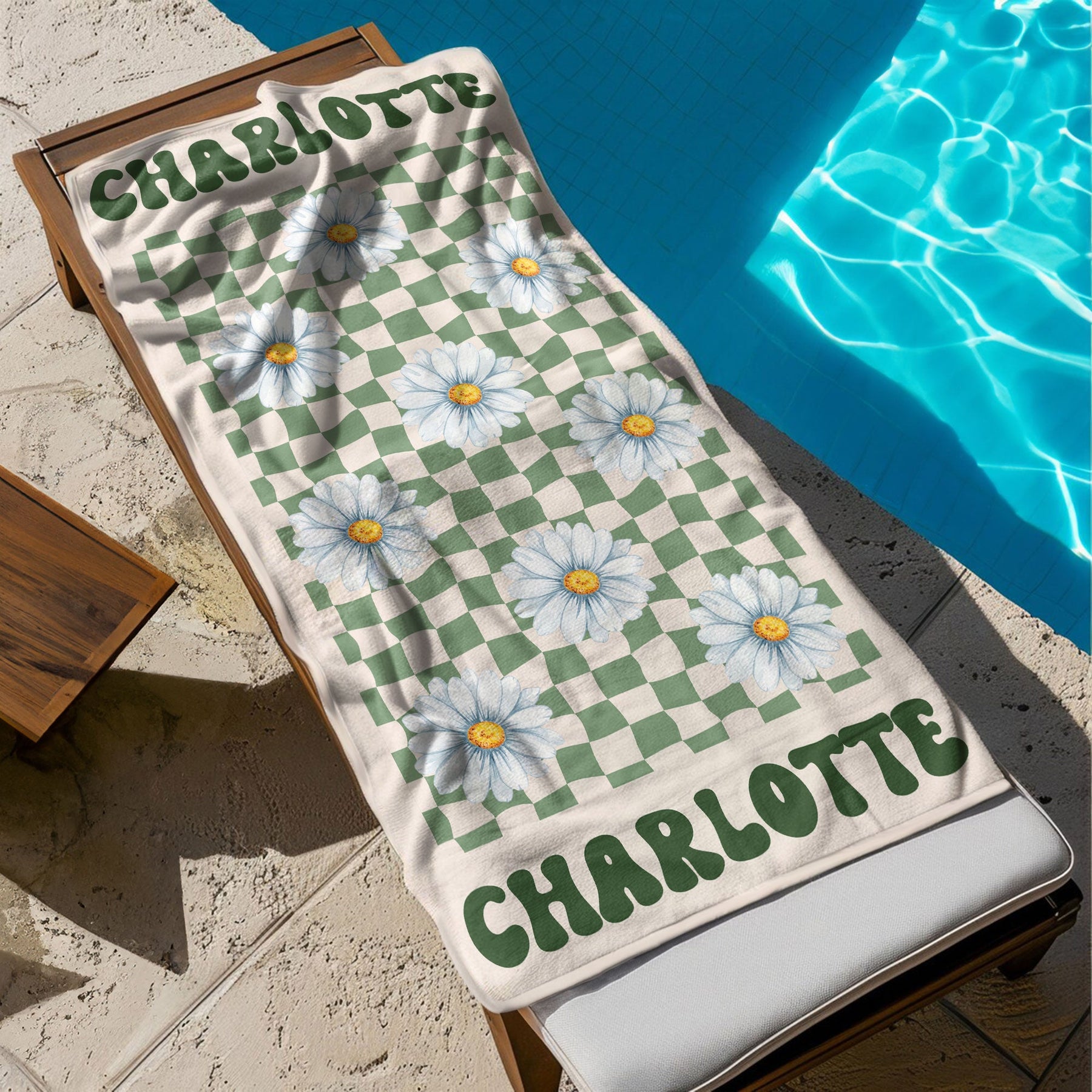 Birth Flower - Personalized Quick-Dry Beach Towel