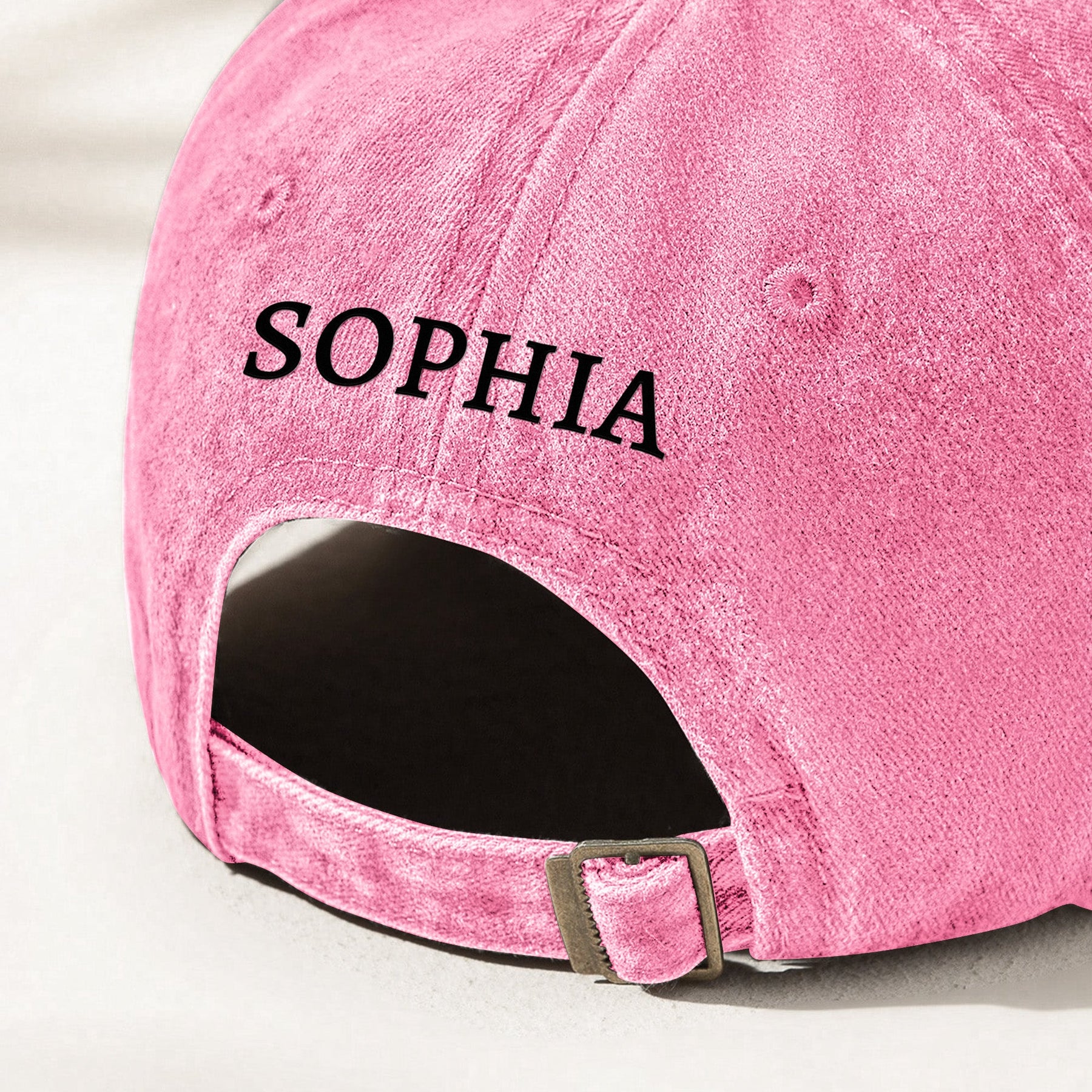 Blessed By God Spoiled By My Husband Protected By Both - Personalized Distressed Denim Cap