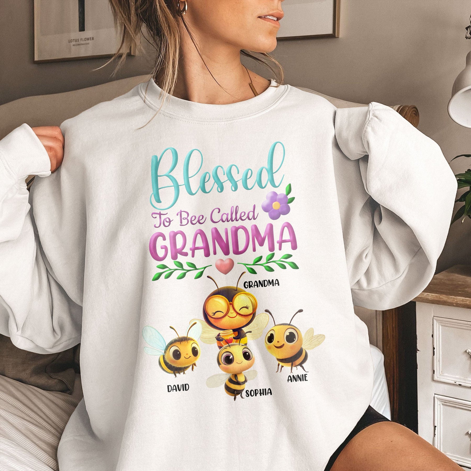 Blessed To Bee Called Grandma, Mom, Any Title - Personalized Shirt
