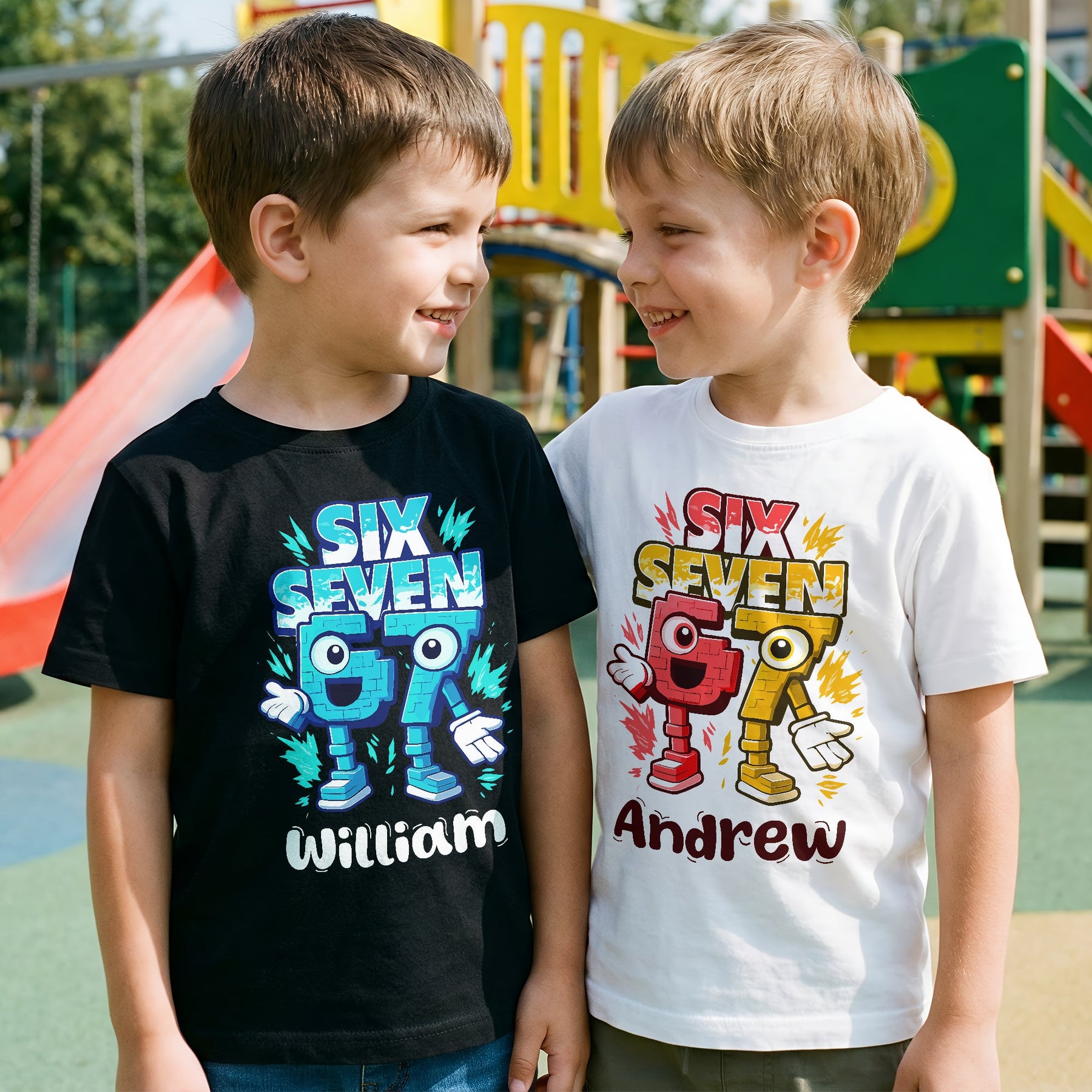 Brainrot Six Seven Kid Gaming - Personalized Shirt
