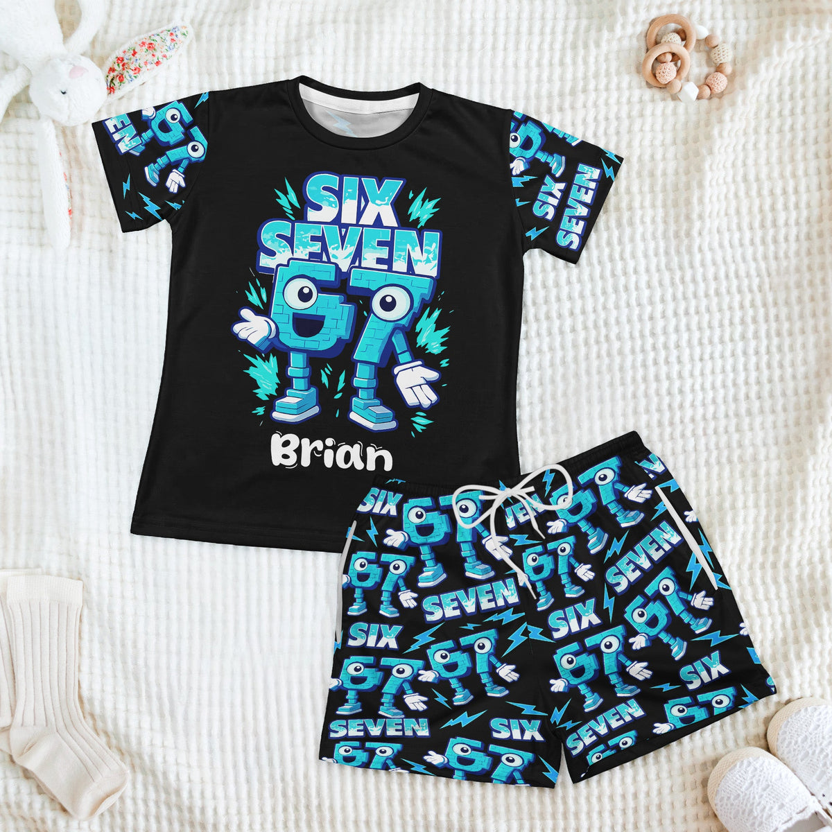 Brainrot Six Seven Kid Gaming - Personalized Kids Clothing Set